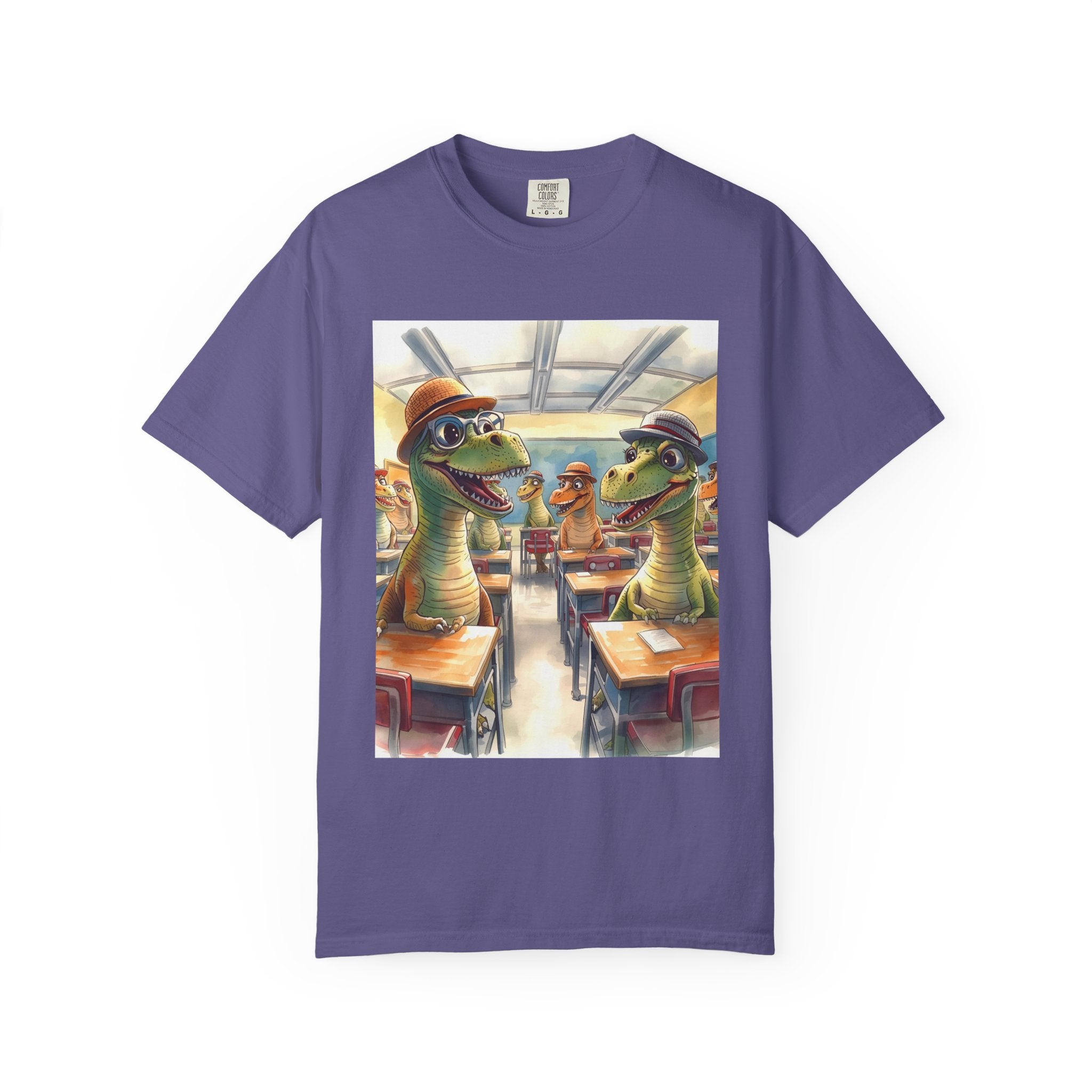 Dinosaur Classroom Unisex T-Shirt: Fun, Casual Wear for Kids, Teachers, Dino Lovers, Birthday Gifts, Everyday Use