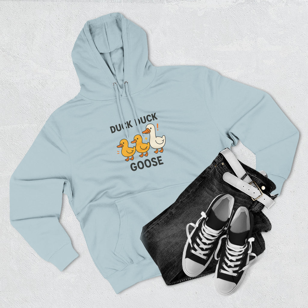 Cute Duck Duck Goose Hoodie, Funny Fleece Sweatshirt, Gift for Kids and Adults, Perfect for Fall and Casual Wear