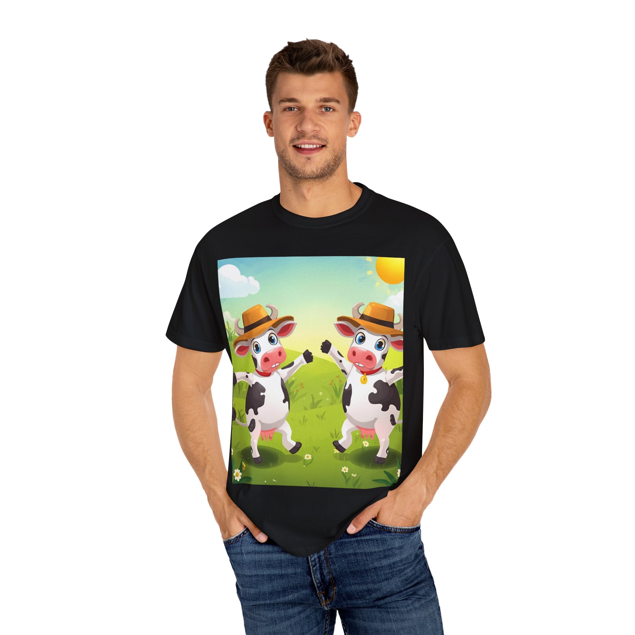 Cute Cow Fun Farm Playful Cow Graphic T-Shirt, Fun Tee for Kids, Animal Lovers, Farm Life, Casual Wear, Summer Vibes, Birthday Gift