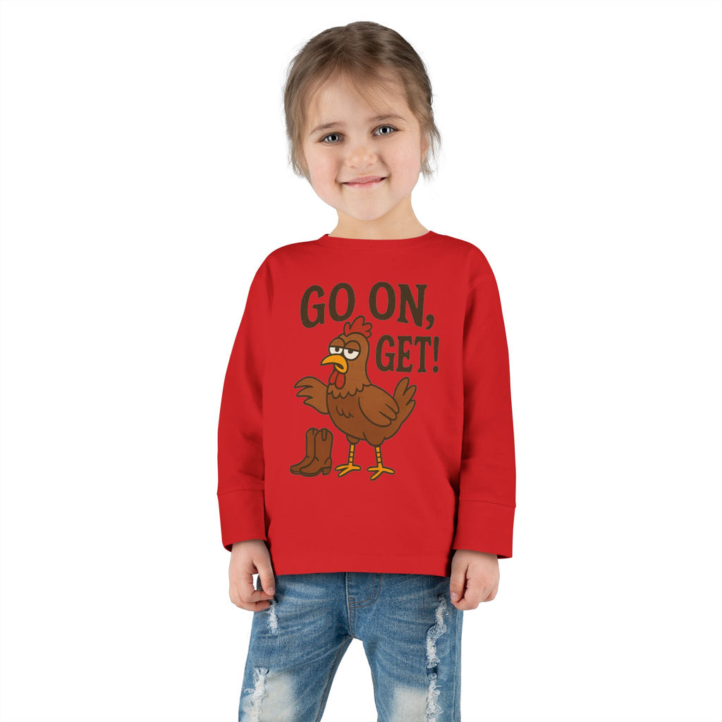 Go On Get Funny Chicken Youth Shirt