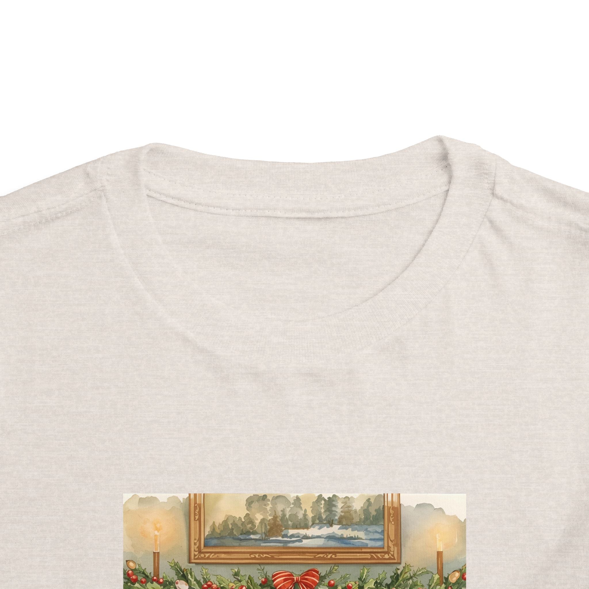 Christmas Stocking Fireplace Toddler Short Sleeve Tee