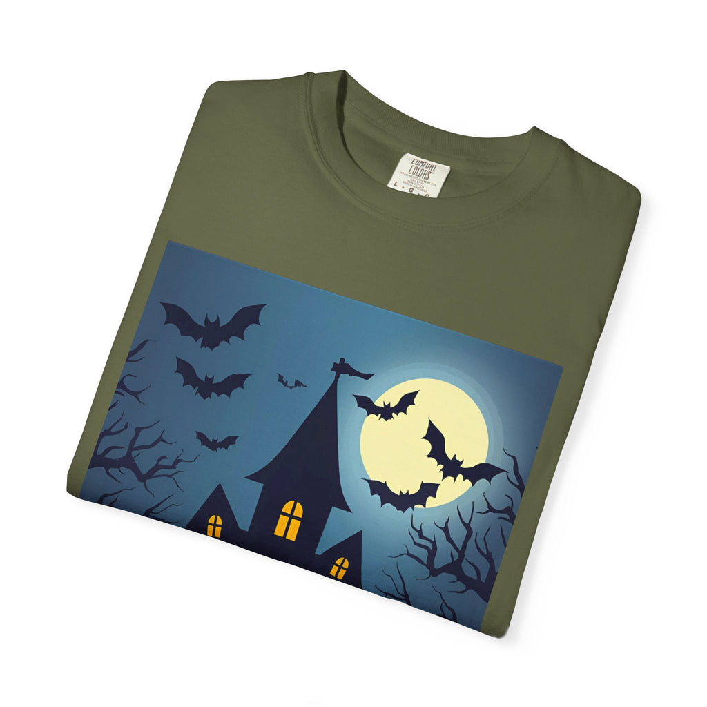 Haunted House T-Shirt, Spooky Halloween Tee, Unisex Shirt, Fall Apparel, Ghostly Graphic Tee, October Celebration Outfit