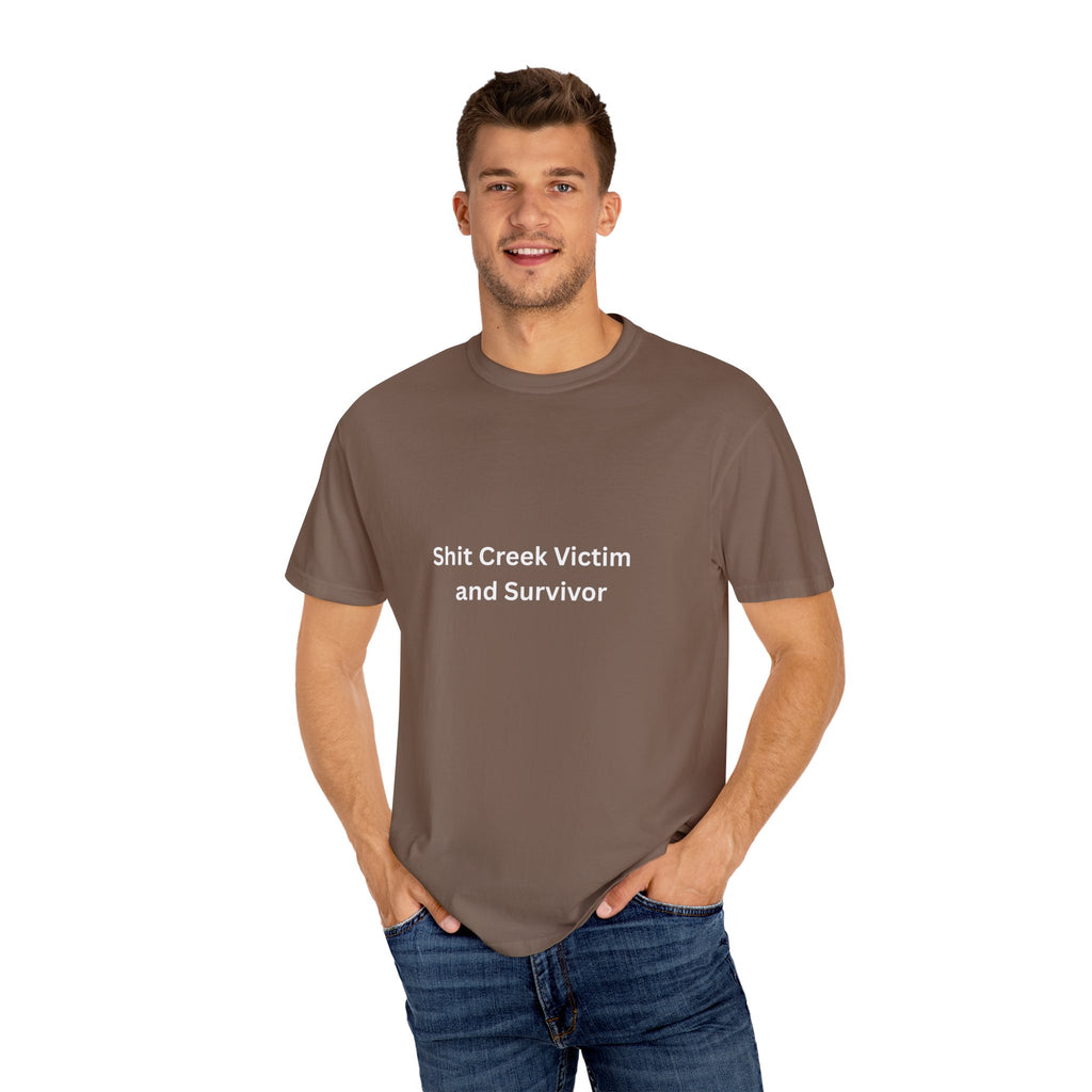 Shit Creek Survivor Garment-Dyed T-Shirt - Soft, Stylish, Perfect for Everyday Wear, Casual Outings, Gifts for Birthdays or Holidays