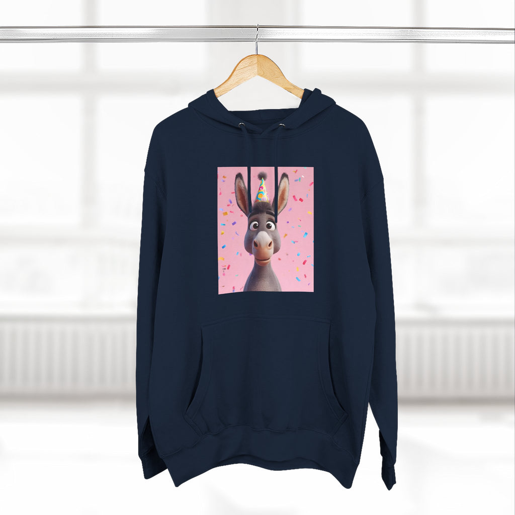 Donkey Birthday Three-Panel Fleece Hoodie