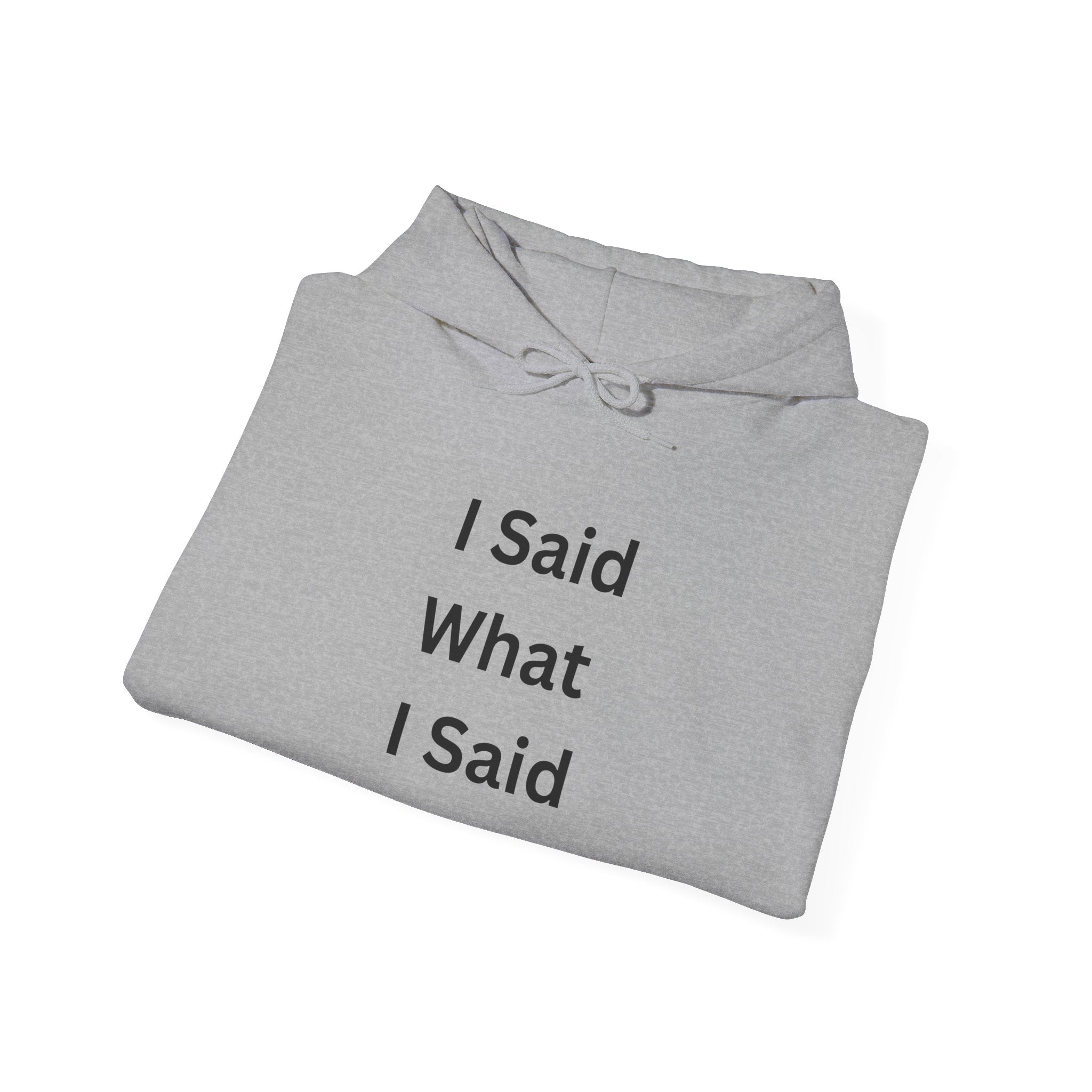 I Said What I Said Hoodie - Unisex Heavy Blend™ Sweatshirt, Motivational Quote Hoodie, Casual Wear, Gift for Friends, Cozy Style
