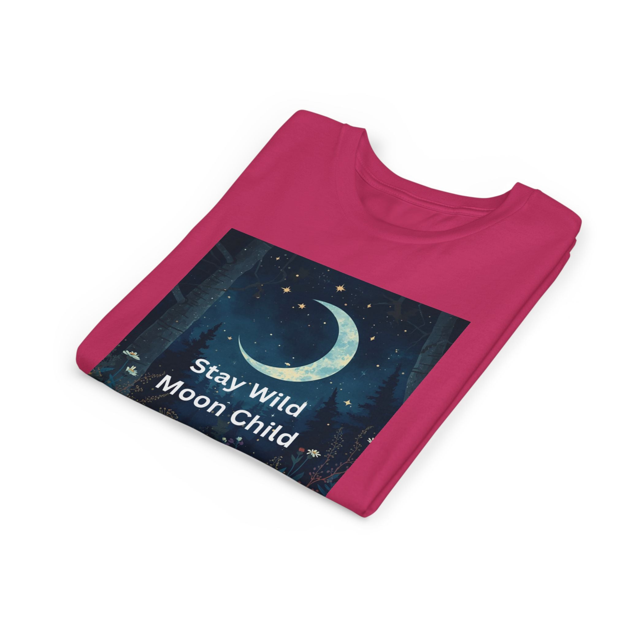 Stay Wild Moon Child Youth Tee - Adventure Tee, Nature Inspired Shirt, Cute Kids Clothing, Gift for Young Explorers, Eco-Friendly Tee