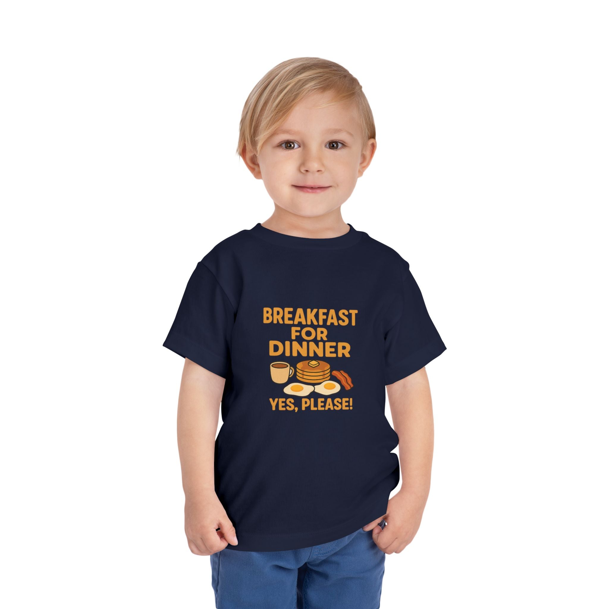 Breakfast For Dinner Toddler Short Sleeve Tee