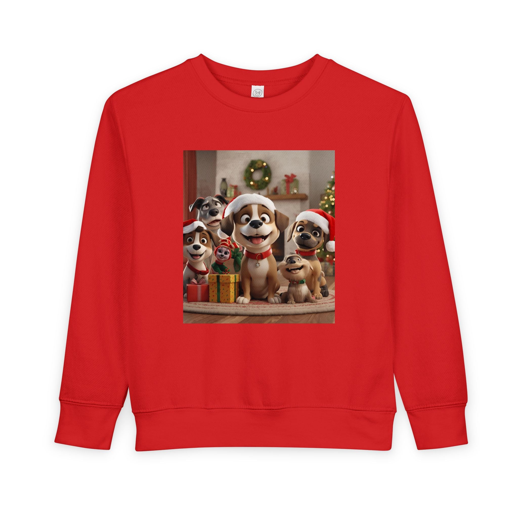 Cute Puppy Christmas Toddler Sweatshirt, Holiday Gift, Kids Sweatshirt, Baby Christmas Outfit, Cute Dog Apparel, Toddler Winter Wear