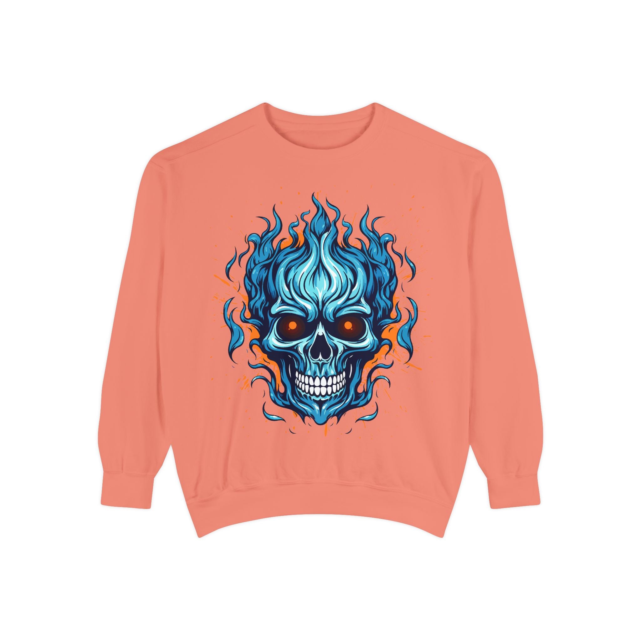 Blue Skull Unisex Garment-Dyed Sweatshirt