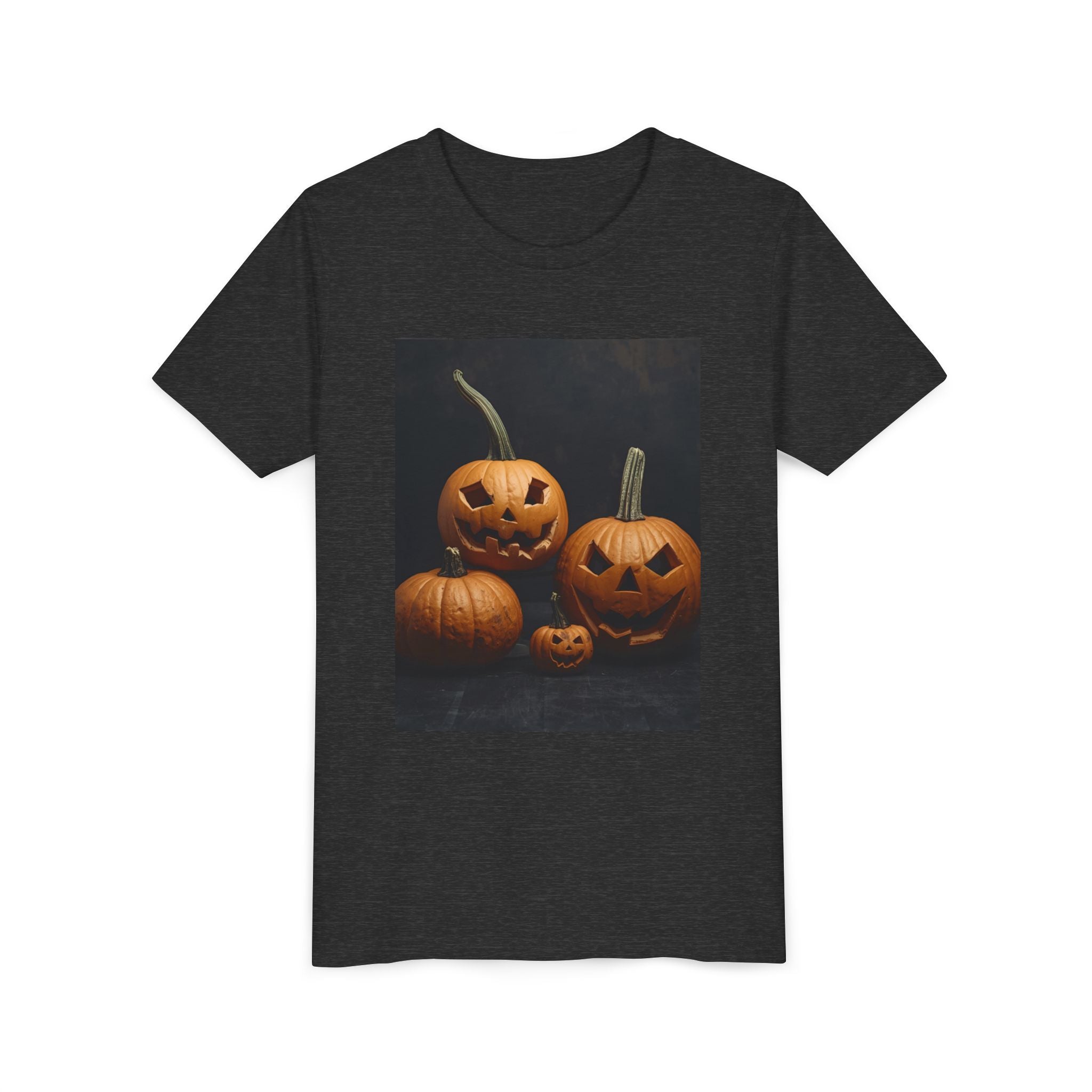 Spooky Halloween Pumpkin Youth Short Sleeve Tee