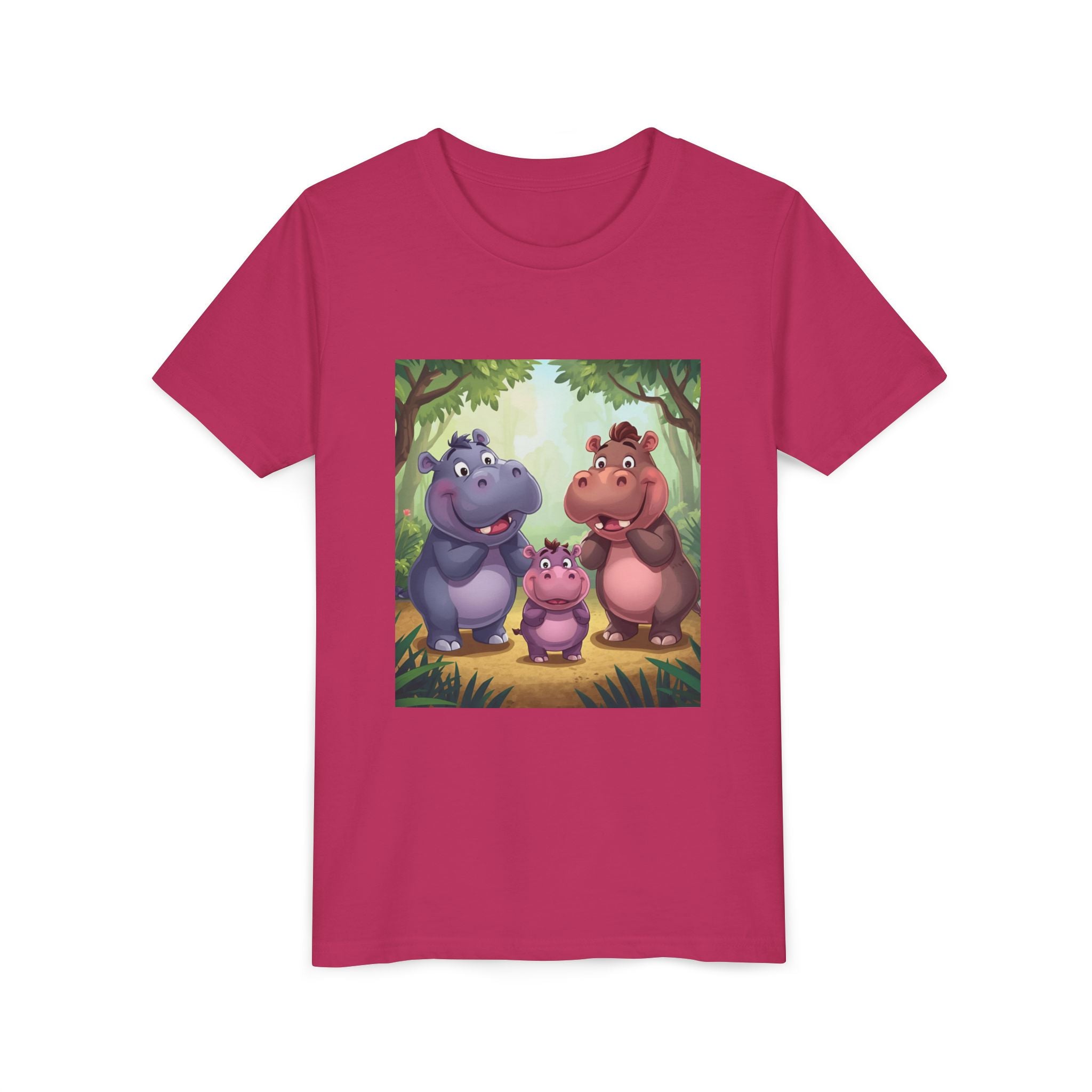 Hippo Cute Youth Short Sleeve Tee