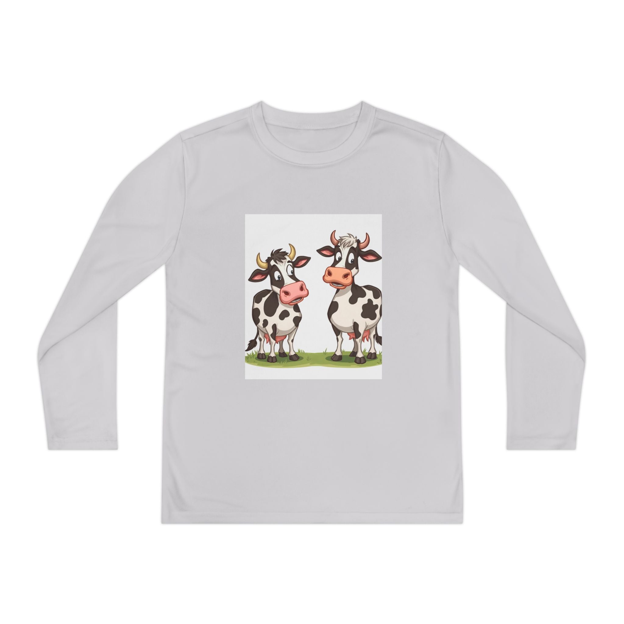 Cute Cows Youth Long Sleeve Competitor Tee