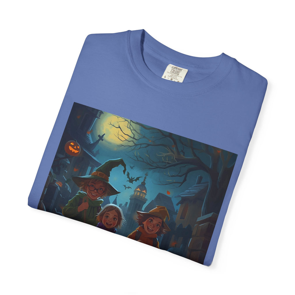 Halloween Kids T-Shirt, Spooky Season Shirt, Unisex Garment-Dyed Tee, Witch Costume Top, October Fest Apparel, Trick or Treat Shirt