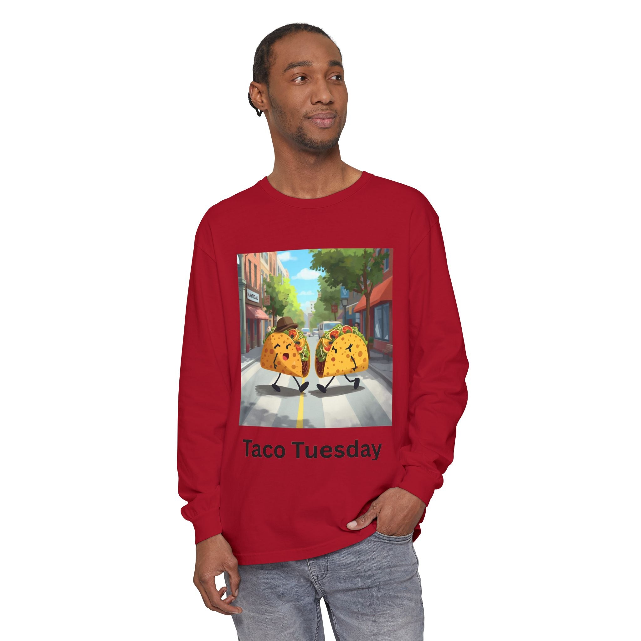 Taco Tuesday Unisex Garment-dyed Long Sleeve T-Shirt
