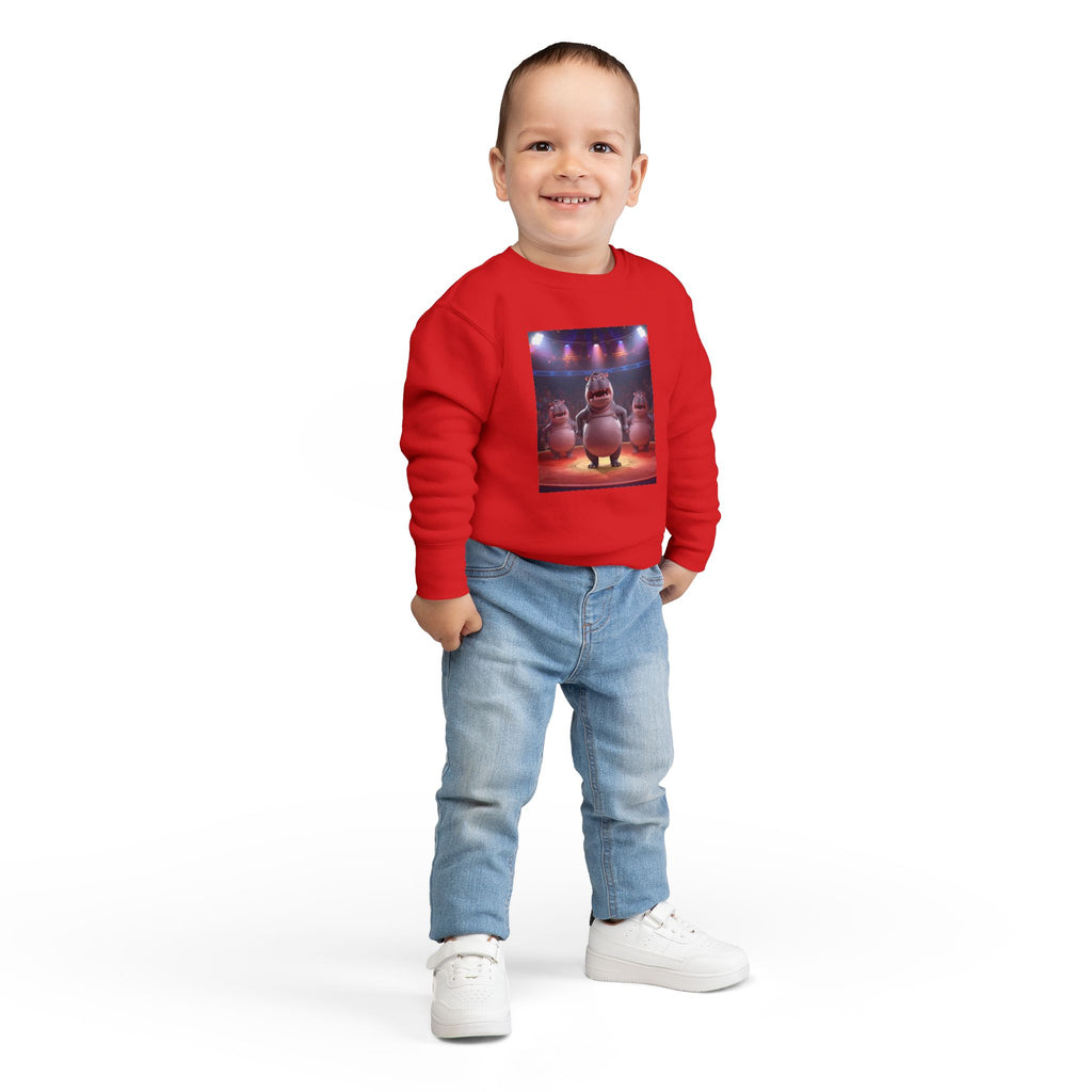 Hippo Funny Toddler Sweatshirt