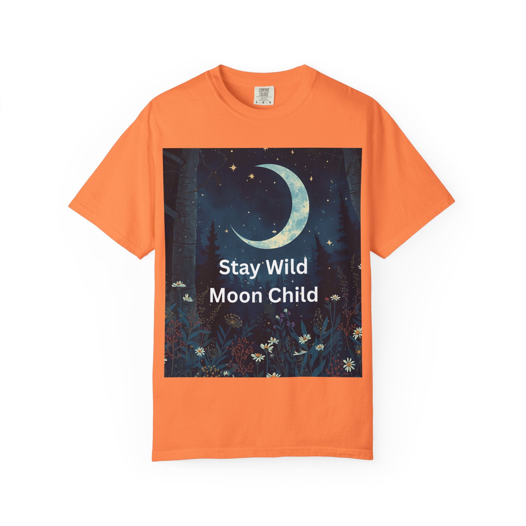 Unisex Stay Wild Moon Child T-Shirt, Stay Wild Graphic Tee, Boho Style Shirt, Gift for Nature Lovers, Vintage Vibe Apparel