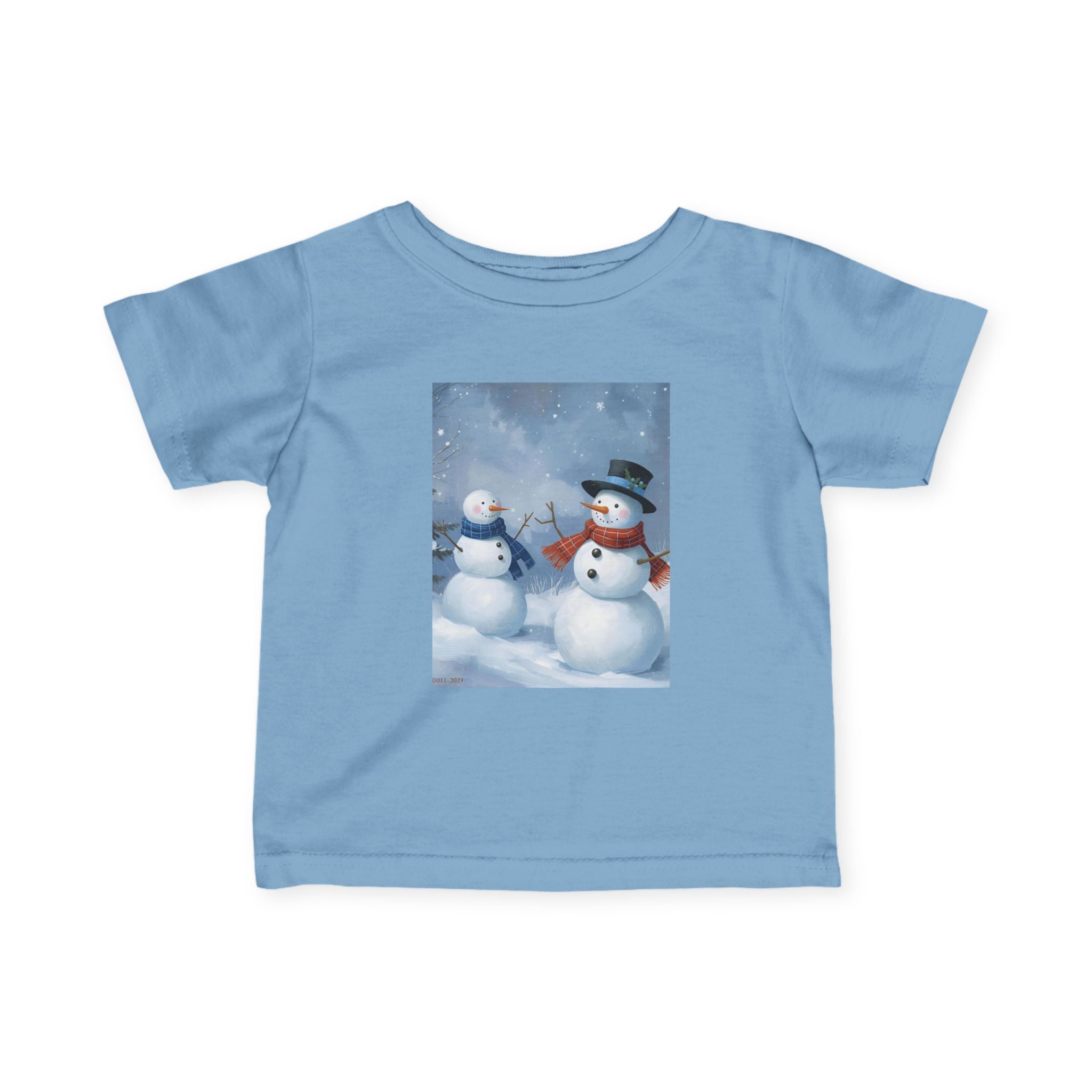 Christmas Snowman Family Infant Fine Jersey Tee