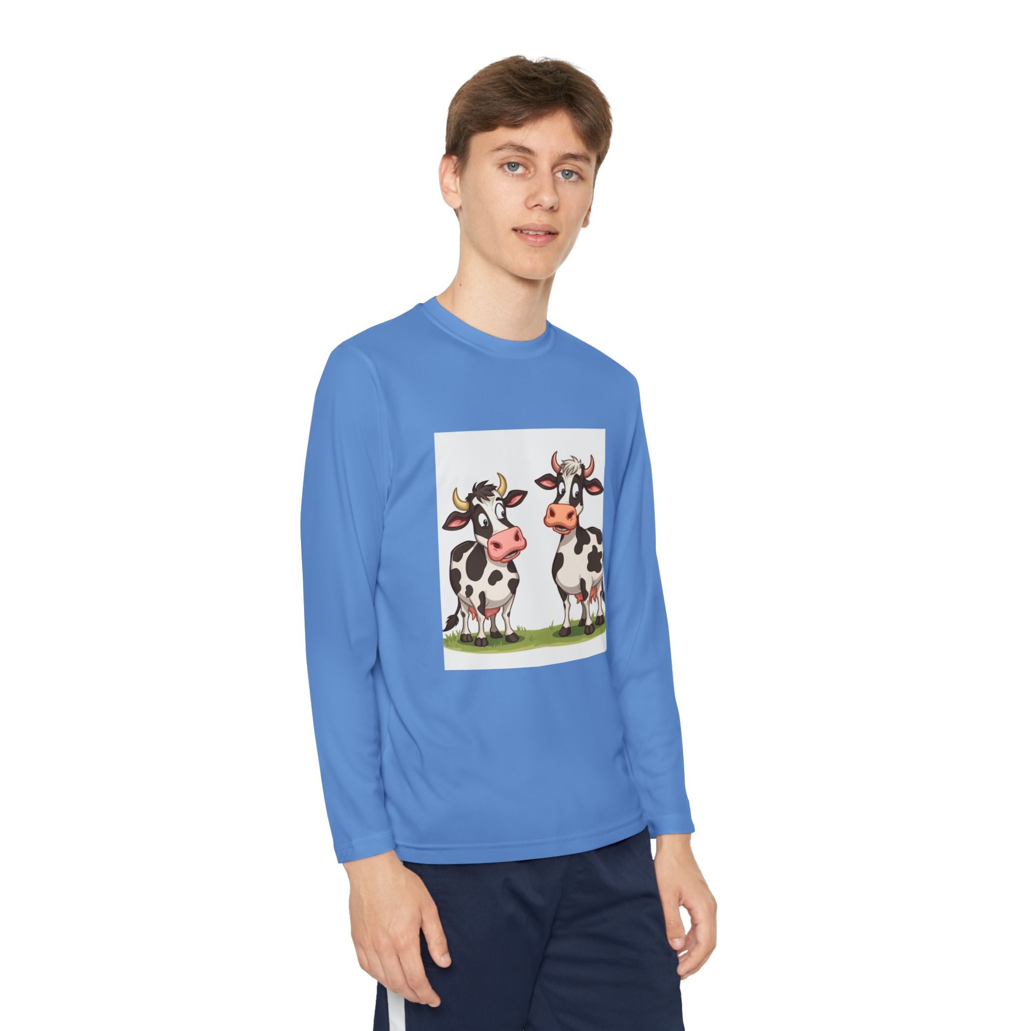 Cute Cows Youth Long Sleeve Competitor Tee