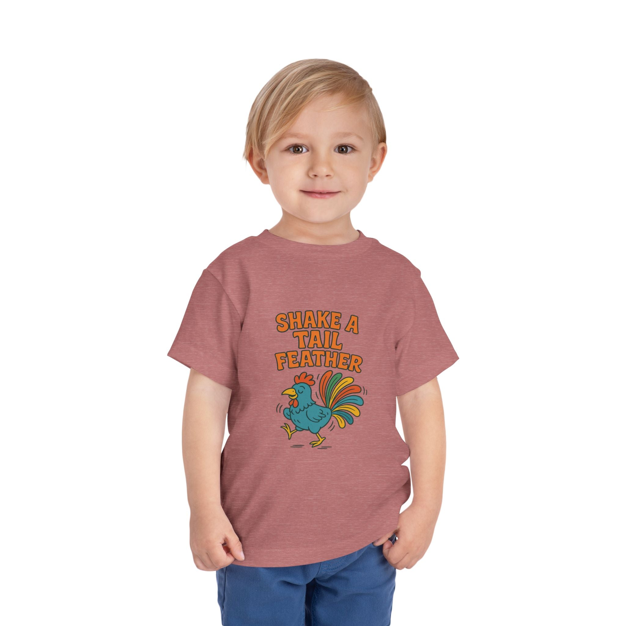 Shake A Tail Feather Funny Toddler Short Sleeve Tee