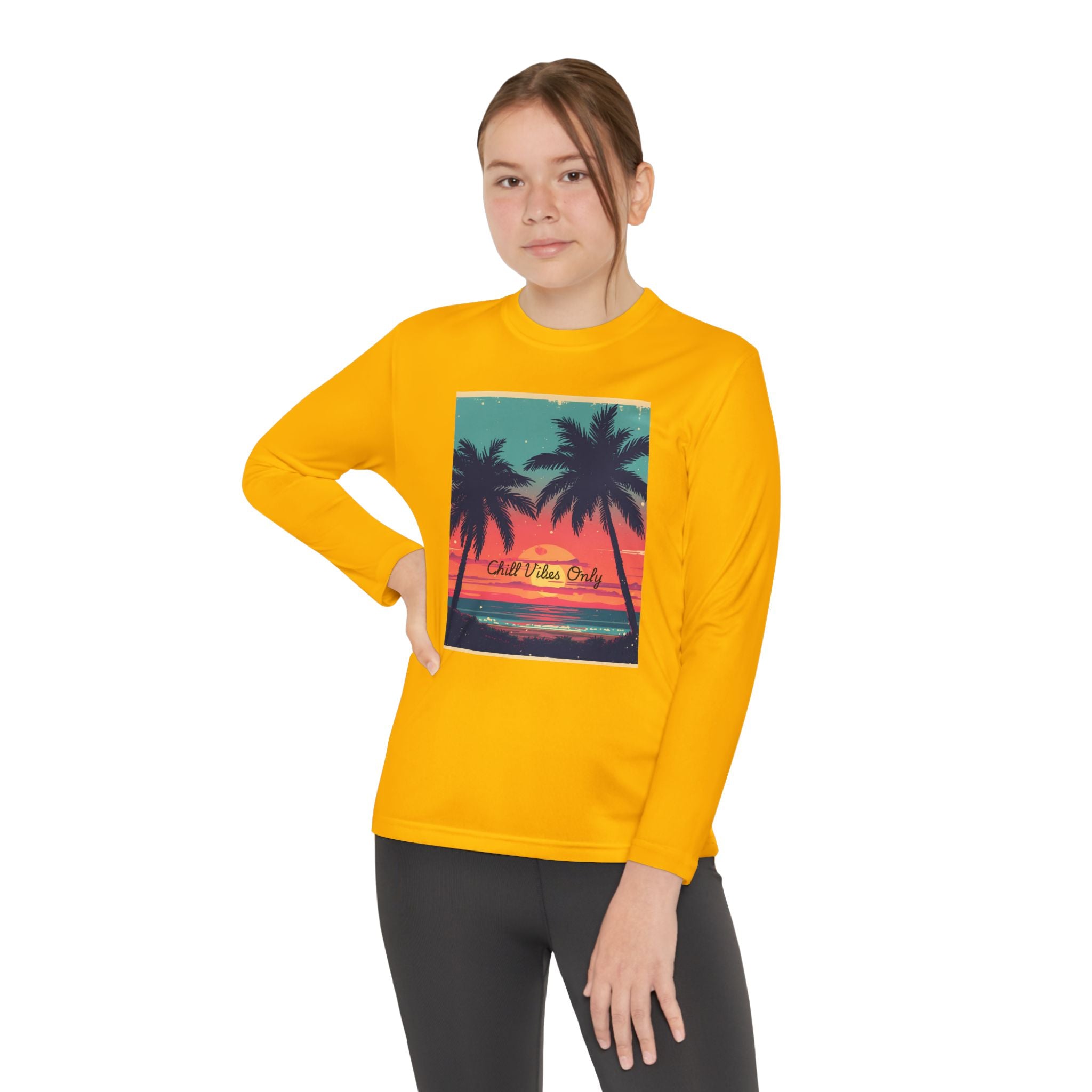 Tropical Sunset Youth Long Sleeve Competitor Tee