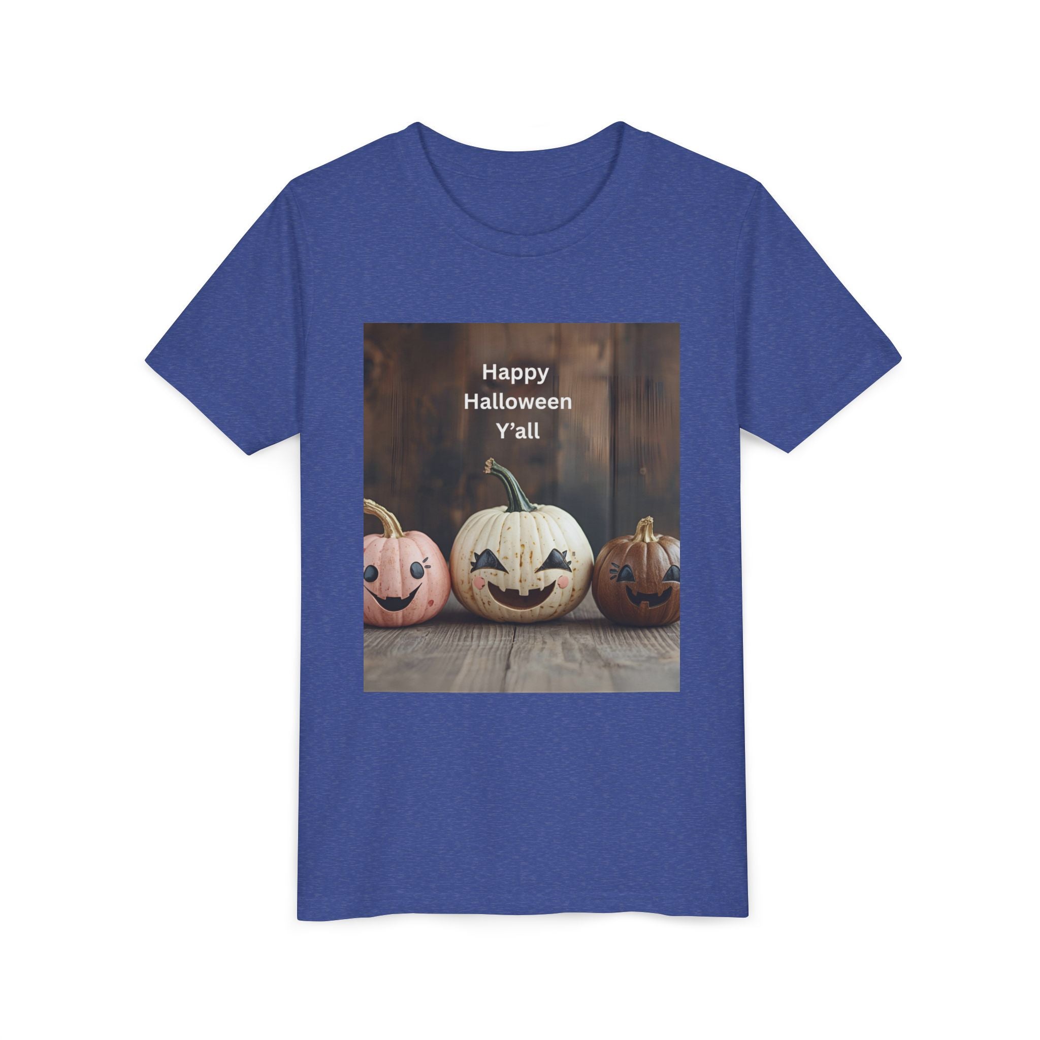 Happy Halloween Youth Tee, Kids Halloween Shirt, Pumpkin T-Shirt, Fall Festival Apparel, Trick or Treat Wear, Spooky Season Top
