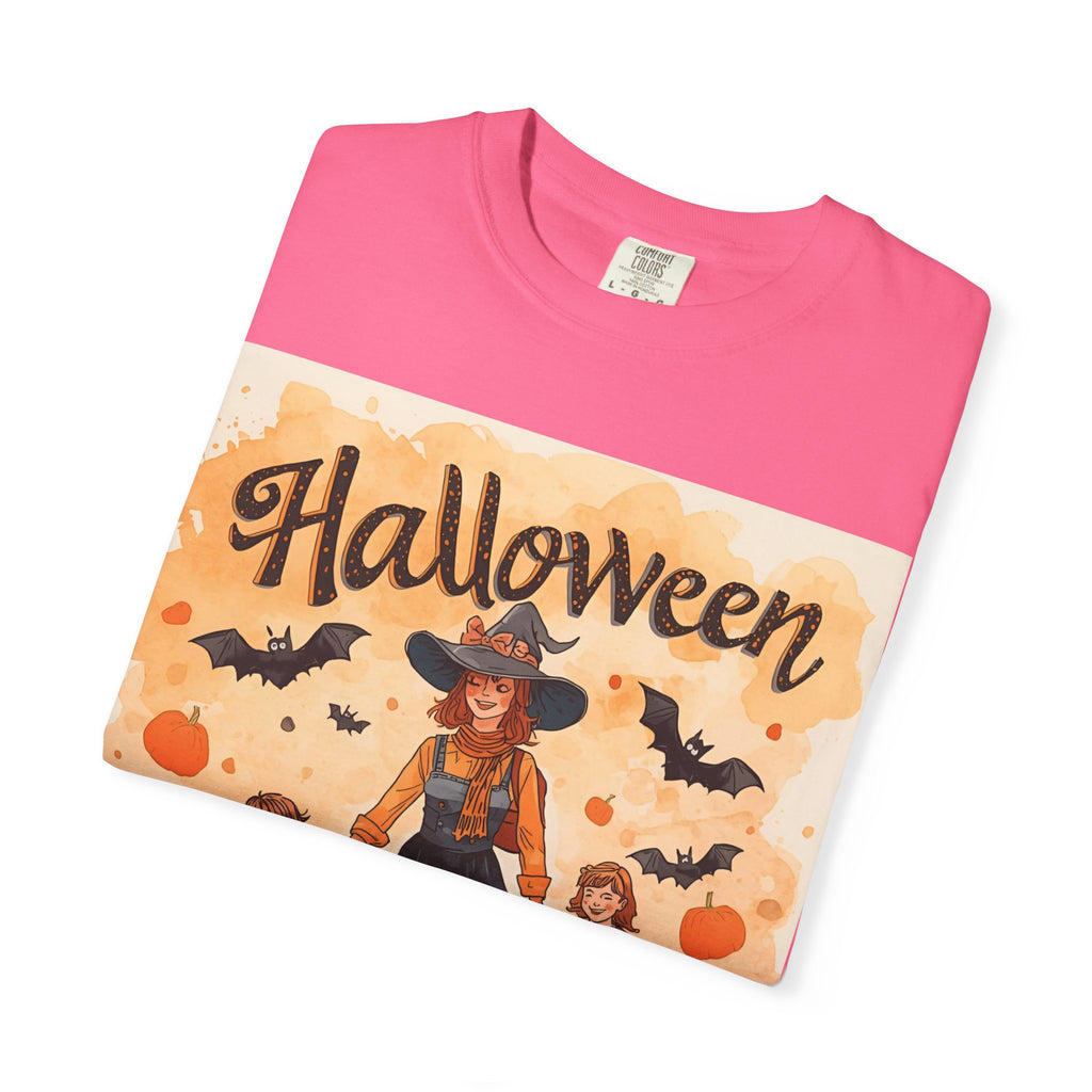 Halloween Themed Mom And Children Unisex T-shirt, Spooky Family Shirt, Fall Apparel, Halloween Costume Tee, Handcrafted Halloween Gift