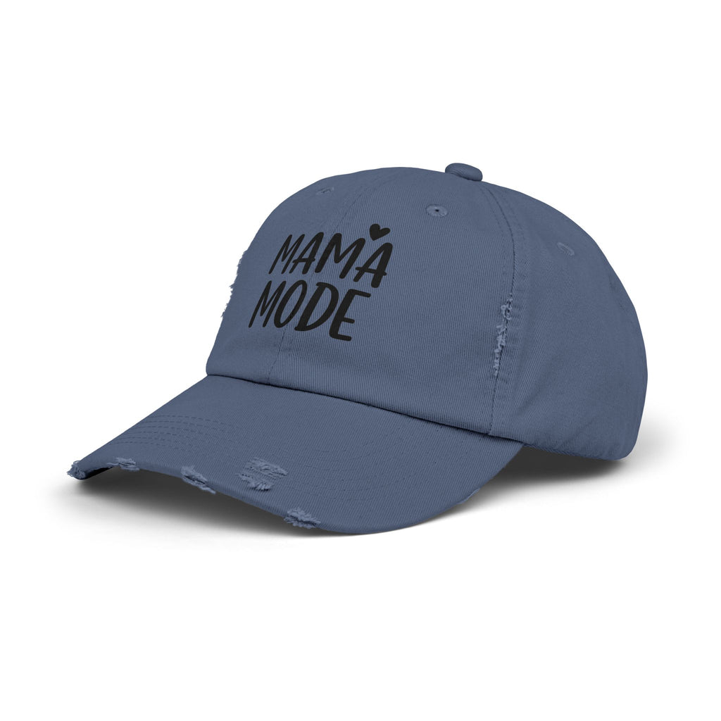 Mama Mode Distressed Cap — Casual Mom Baseball Hat