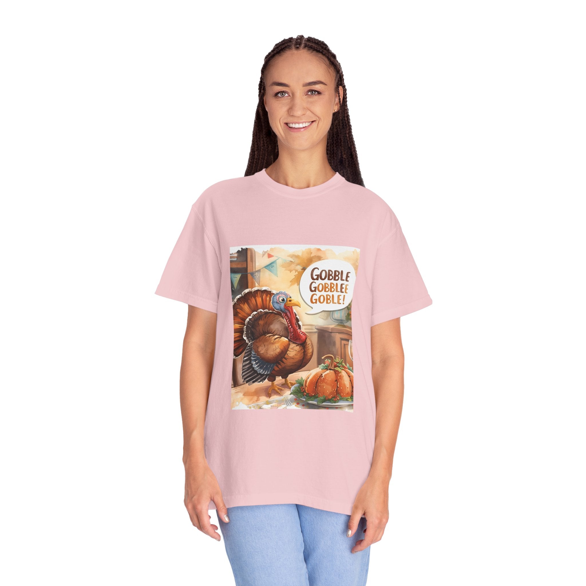 Thanksgiving Turkey T-Shirt, Unisex Fall Tee, Gobble Gobble Shirt, Autumn Apparel, Holiday Gift, Family Gathering Wear