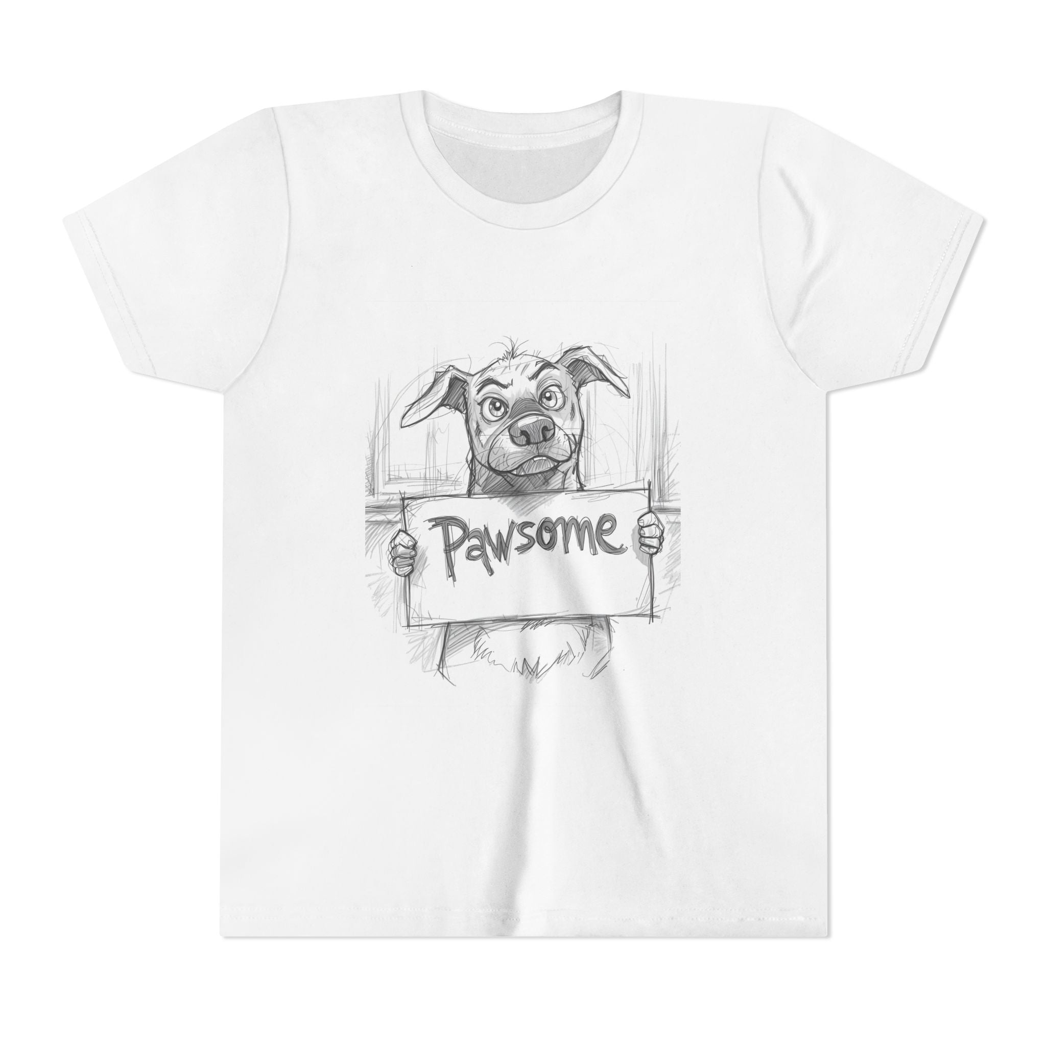 Pawsome Youth Tee - Adorable Dog Design, Gift for Animal Lovers, Birthday, Back to School, Fun Pet Shirt, Kids' Fashion