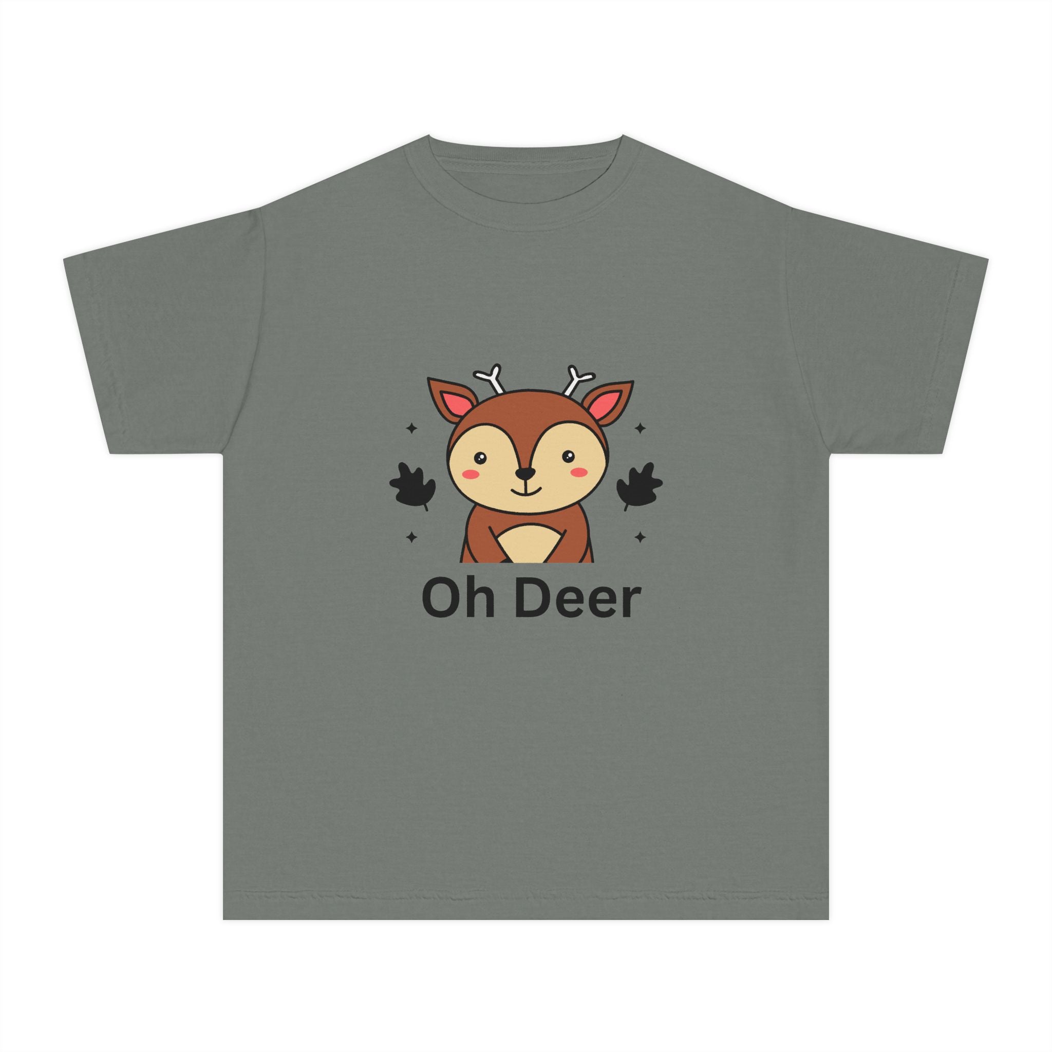 Funny Kids Tee - "Oh Deer" Design, Youth Shirt, Cute Animal Graphic, Perfect Gift for Birthdays, Holidays, or Playtime