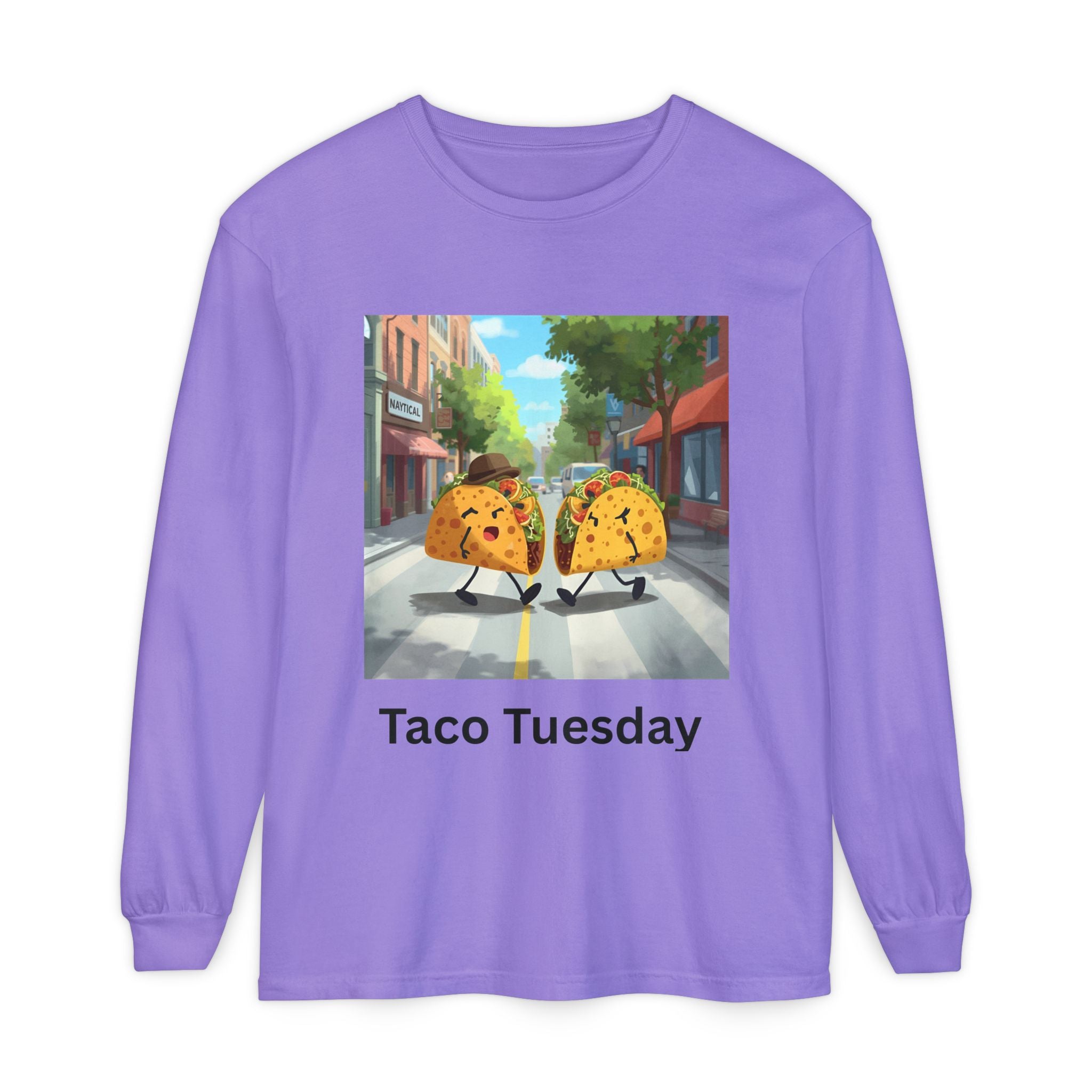 Taco Tuesday Unisex Garment-dyed Long Sleeve T-Shirt