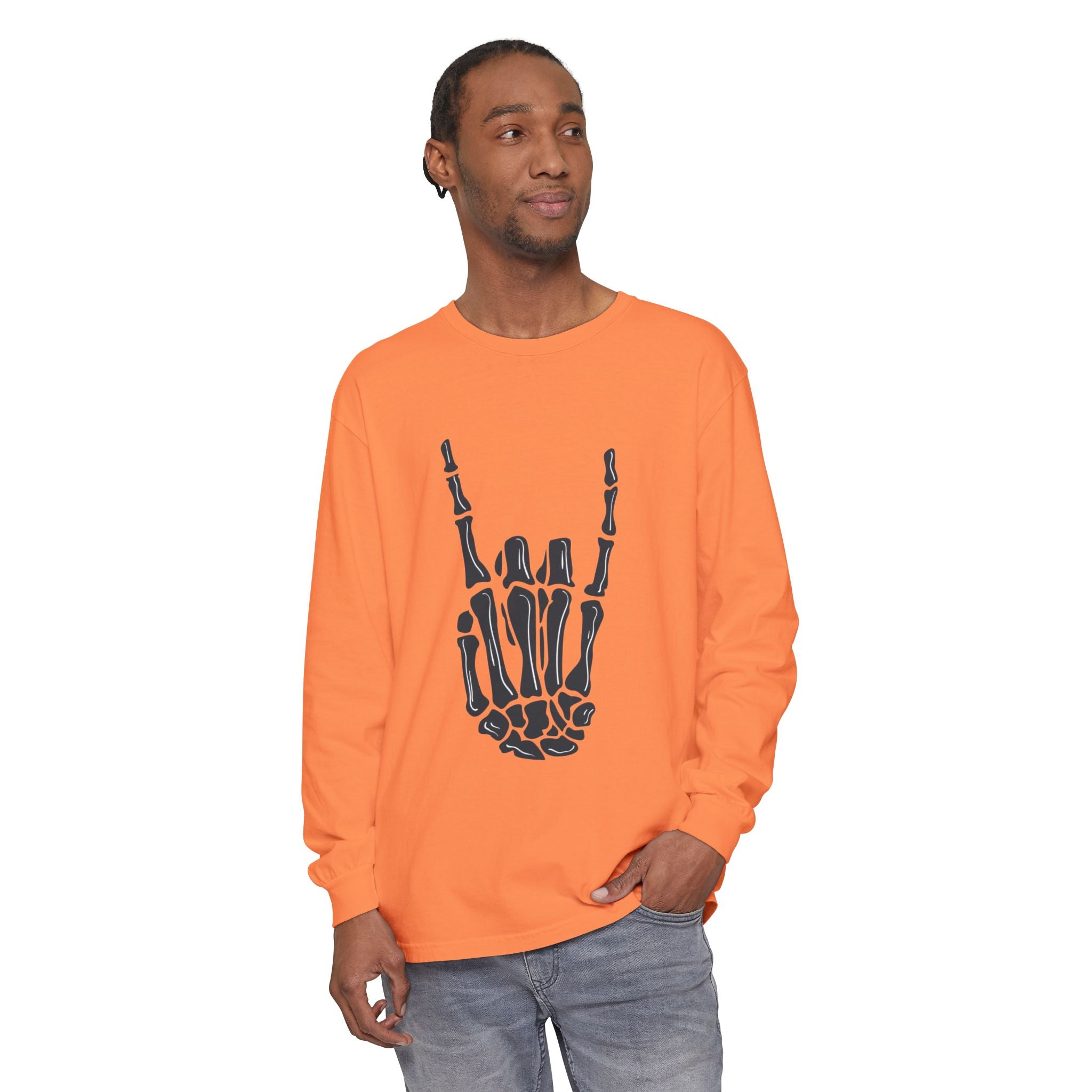 Rock On Unisex Garment-dyed Long Sleeve T-Shirt