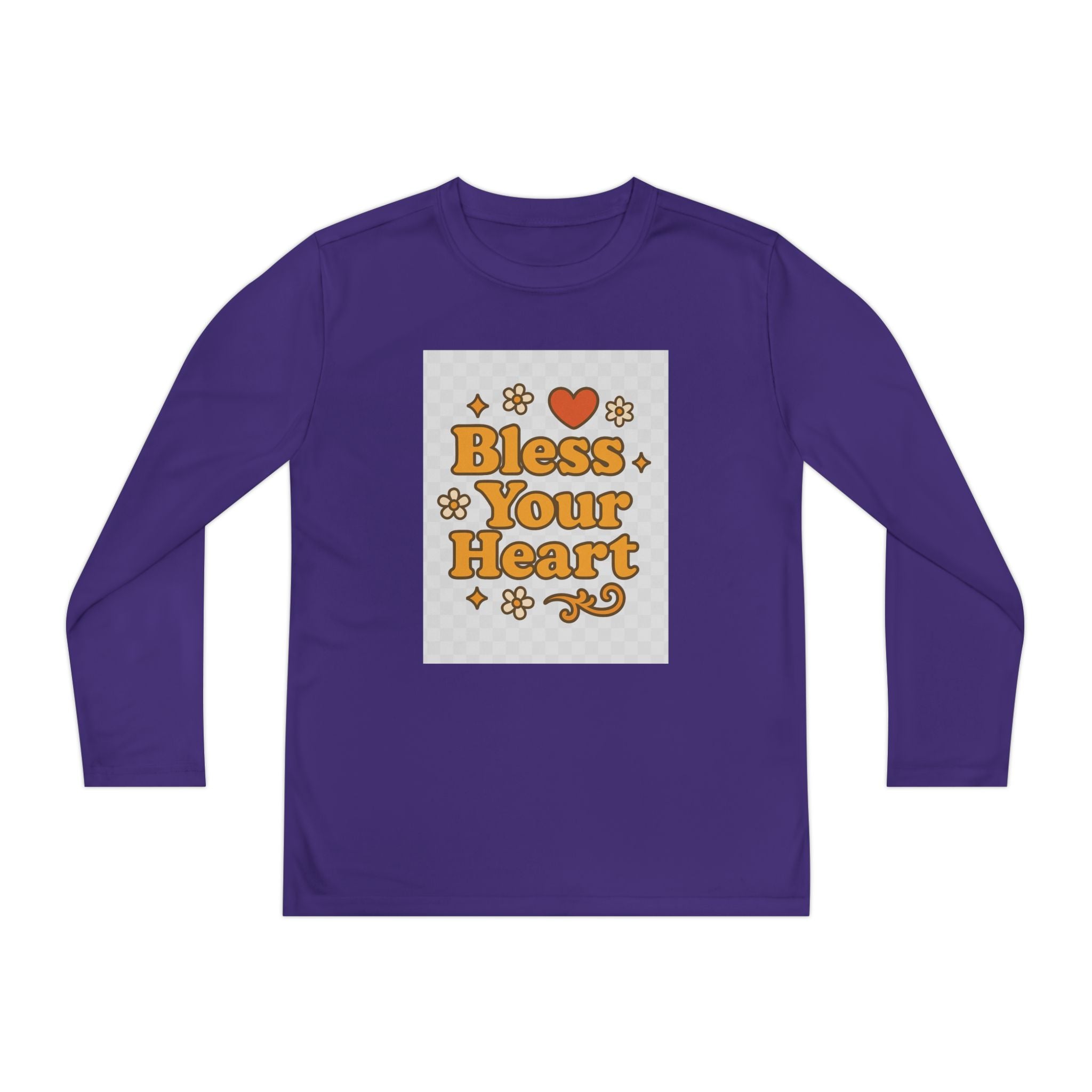 Bless Your Heart Youth Long Sleeve Competitor Tee