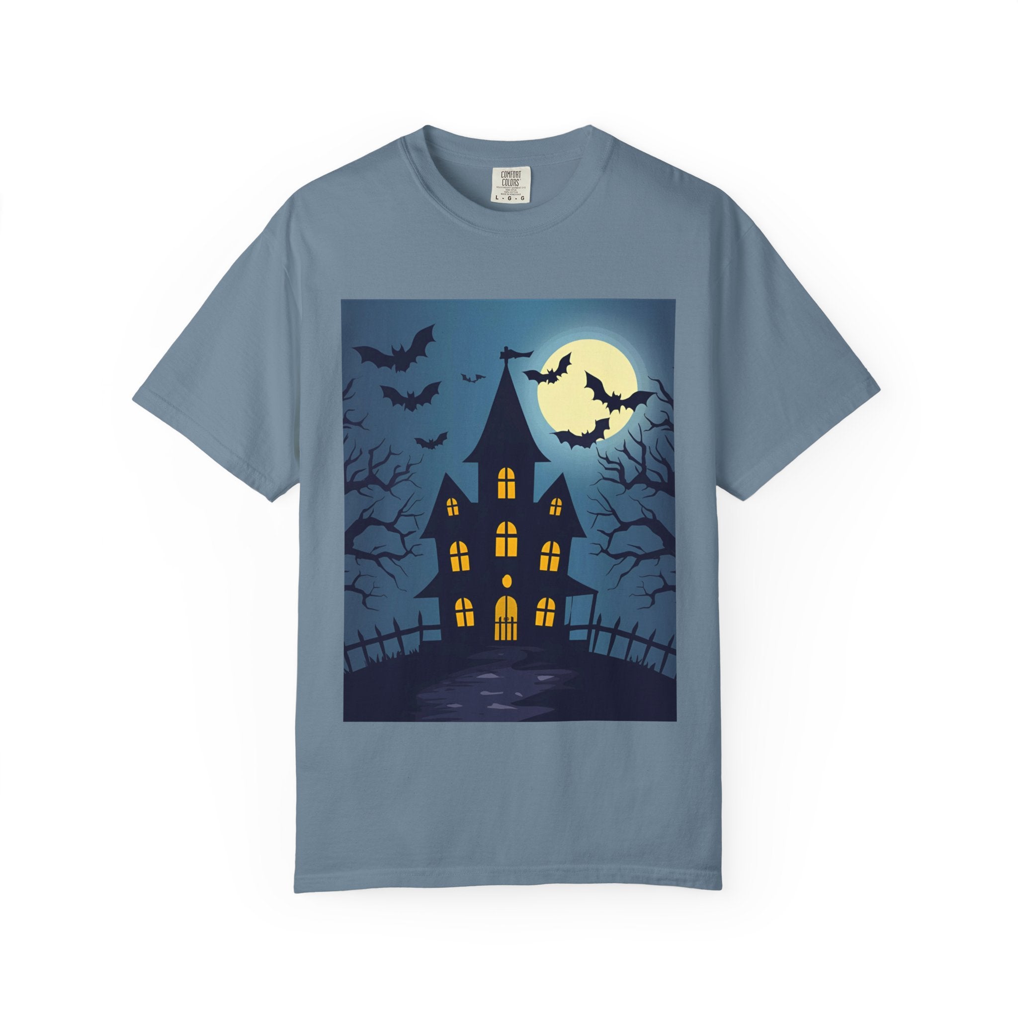 Haunted House T-Shirt, Spooky Halloween Tee, Unisex Shirt, Fall Apparel, Ghostly Graphic Tee, October Celebration Outfit