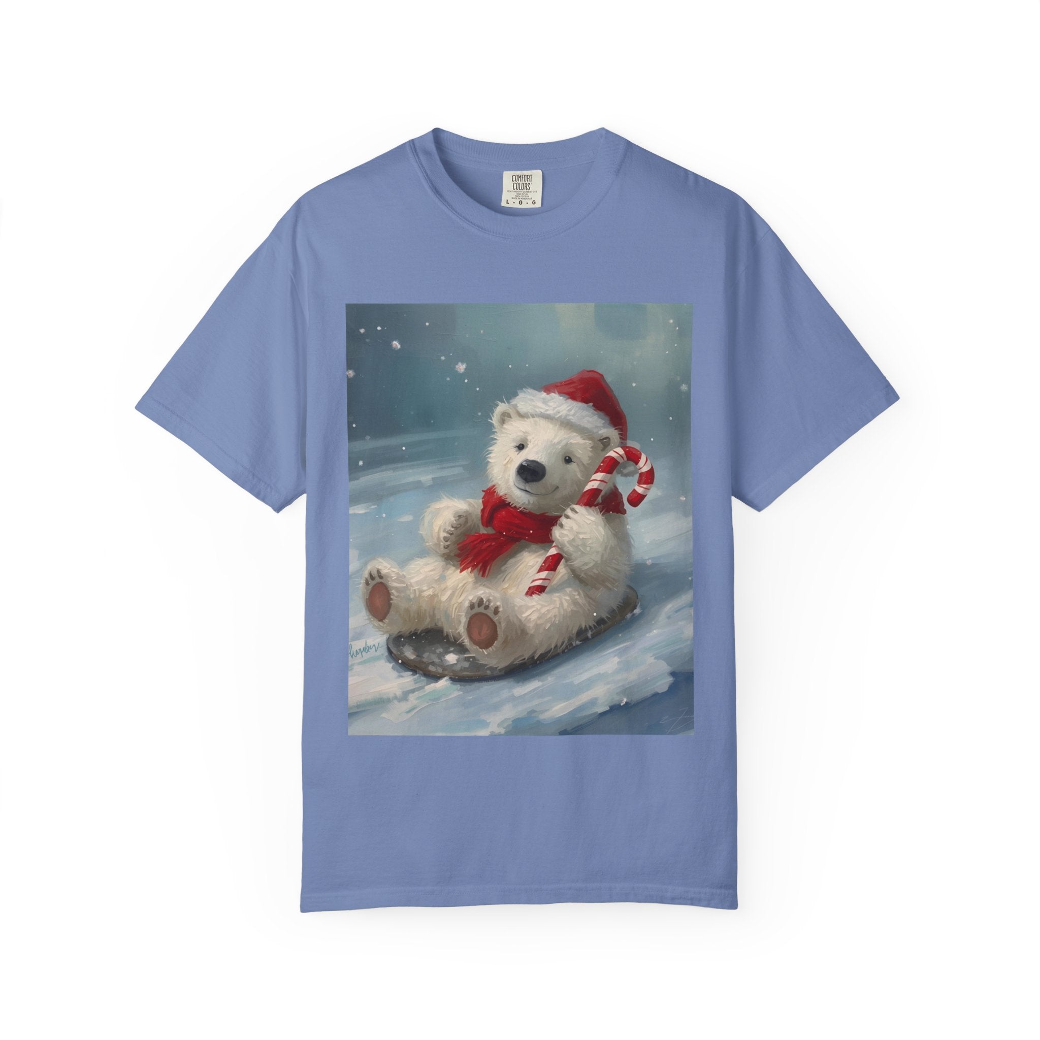 Cozy Christmas Bear T-Shirt, Winter Apparel, Holiday Gift, Family Matching Tee, Cute Polar Bear Design, Festive Outfit
