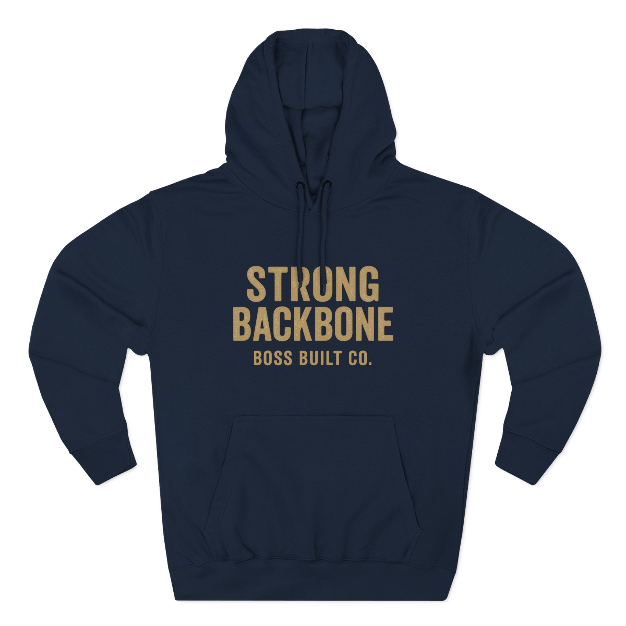 Strong Backbone Hoodie — 'Boss Built Co.' Vintage Fitness Hoodie