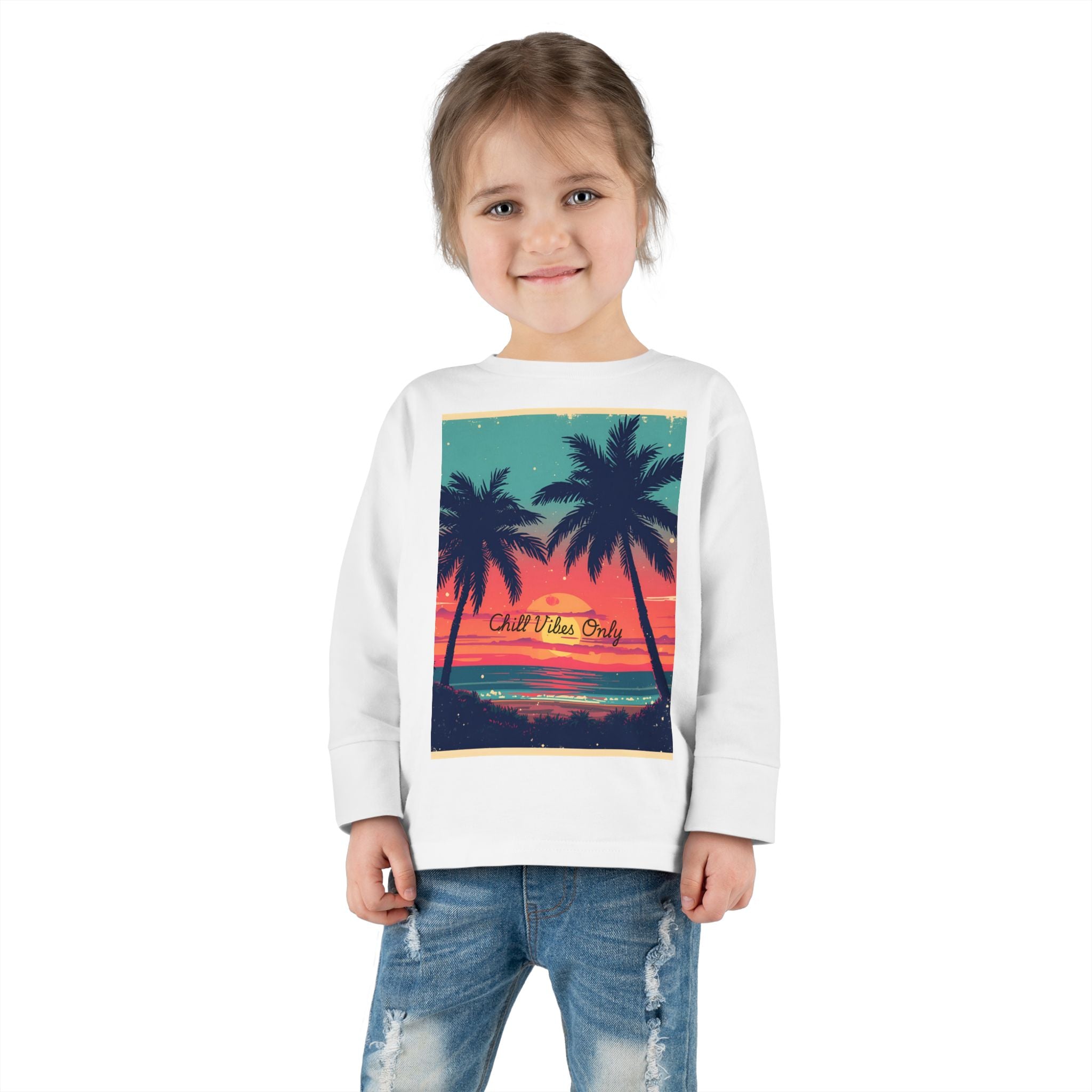 Tropical Sunset Toddler Long Sleeve Tee