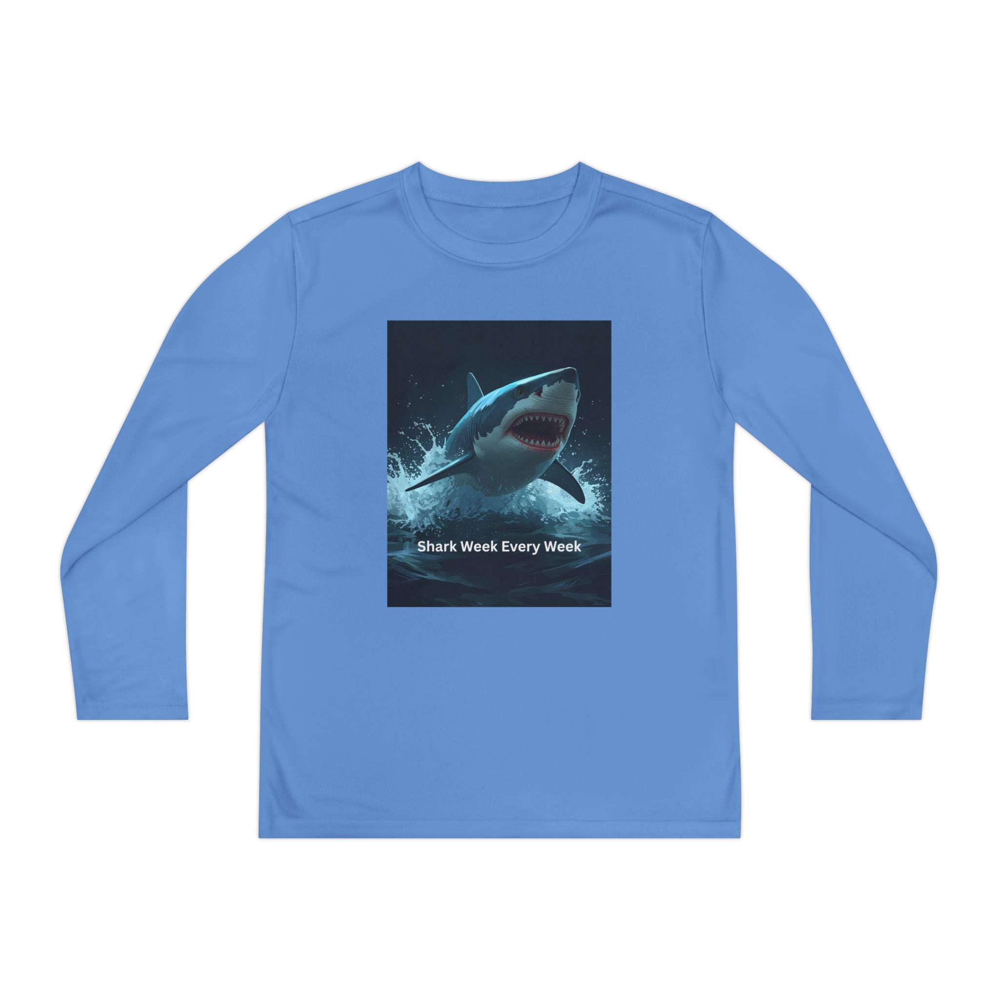 Shark Week Youth Long Sleeve Tee - Funny Ocean Shirt, Kids Gift, Summer Wear, Cool Tee, Swim Shirt, Beach Apparel