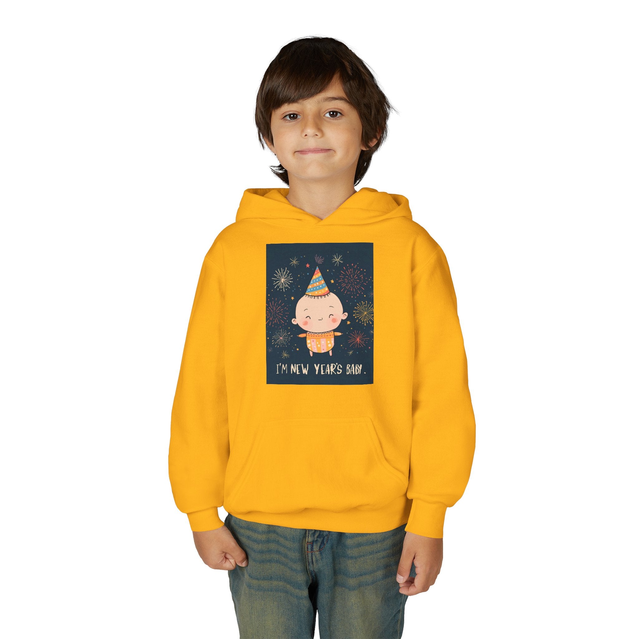 I Am A New Years Baby Youth Heavy Blend Hooded Sweatshirt