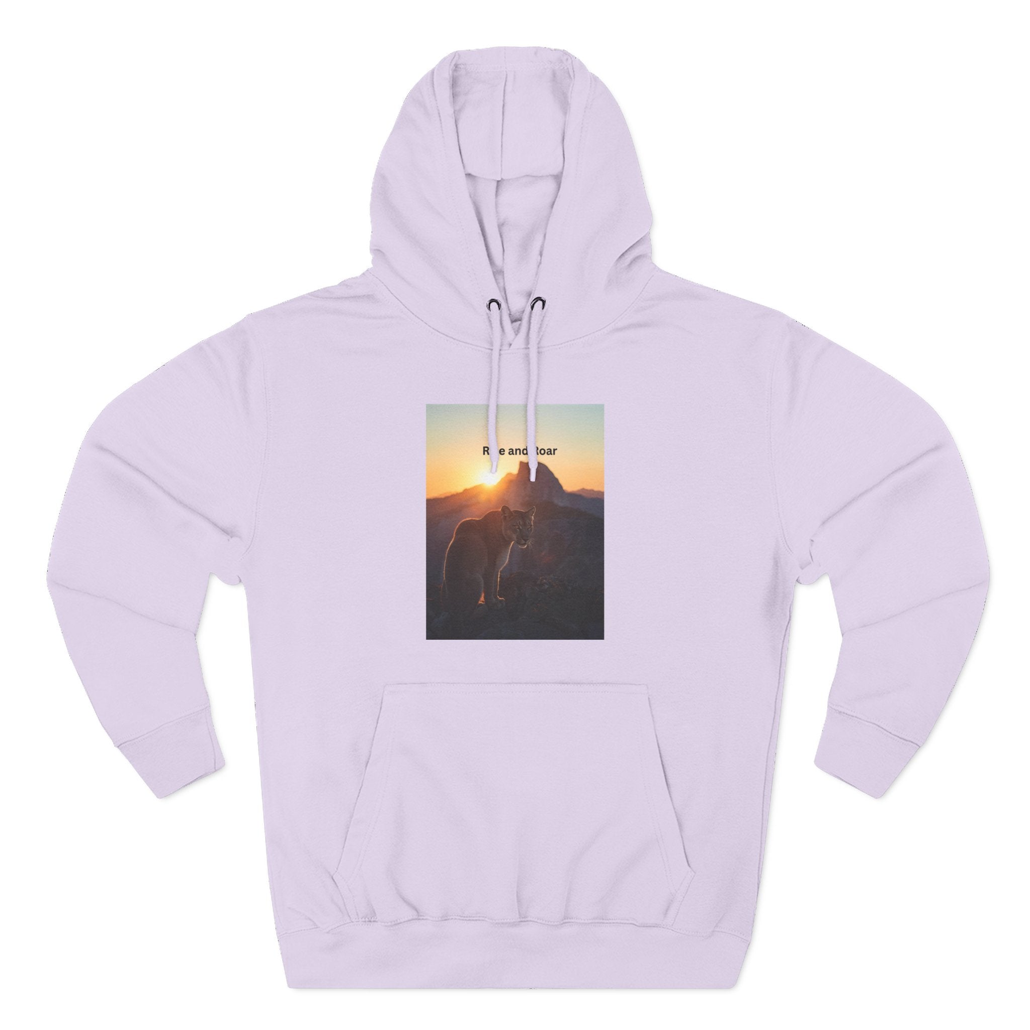 Rise And Roar Sunset Adventure Fleece Hoodie, Cozy Outdoor Hoodie, Travel Apparel, Nature Lover Gift, Comfortable Sweatshirt, Perfect for Bonfires