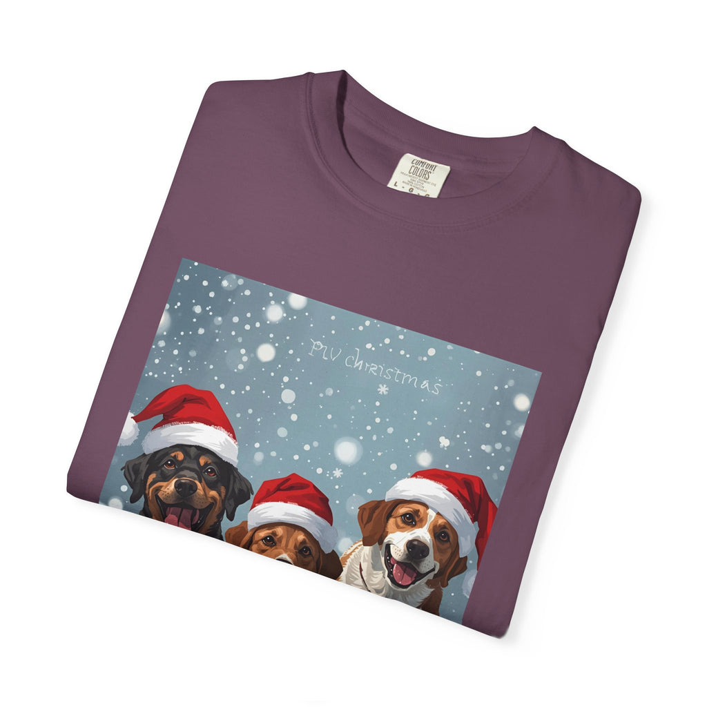 Cute Festive Dog Christmas T-Shirt, Unisex Holiday Tee, Cute Pet Lover Shirt, Christmas Apparel, Dog-Themed Gift, Winter Wear, Fun Family Outfit