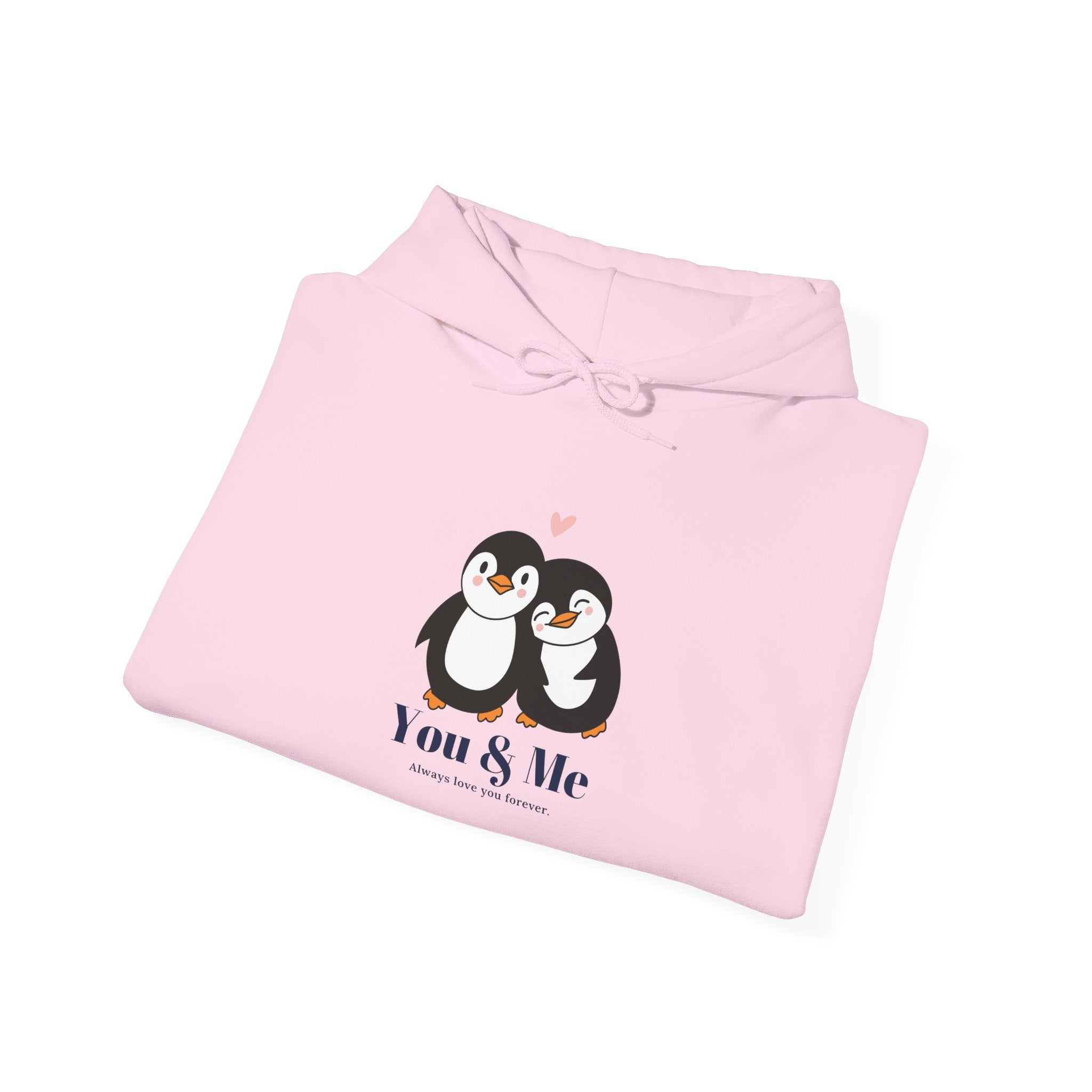 Penguin Love Hoodie with Heart - Cozy Winter Wear for Couples, Perfect Gift for Valentine's Day, Anniversary, Cute Sweatshirt, [...]