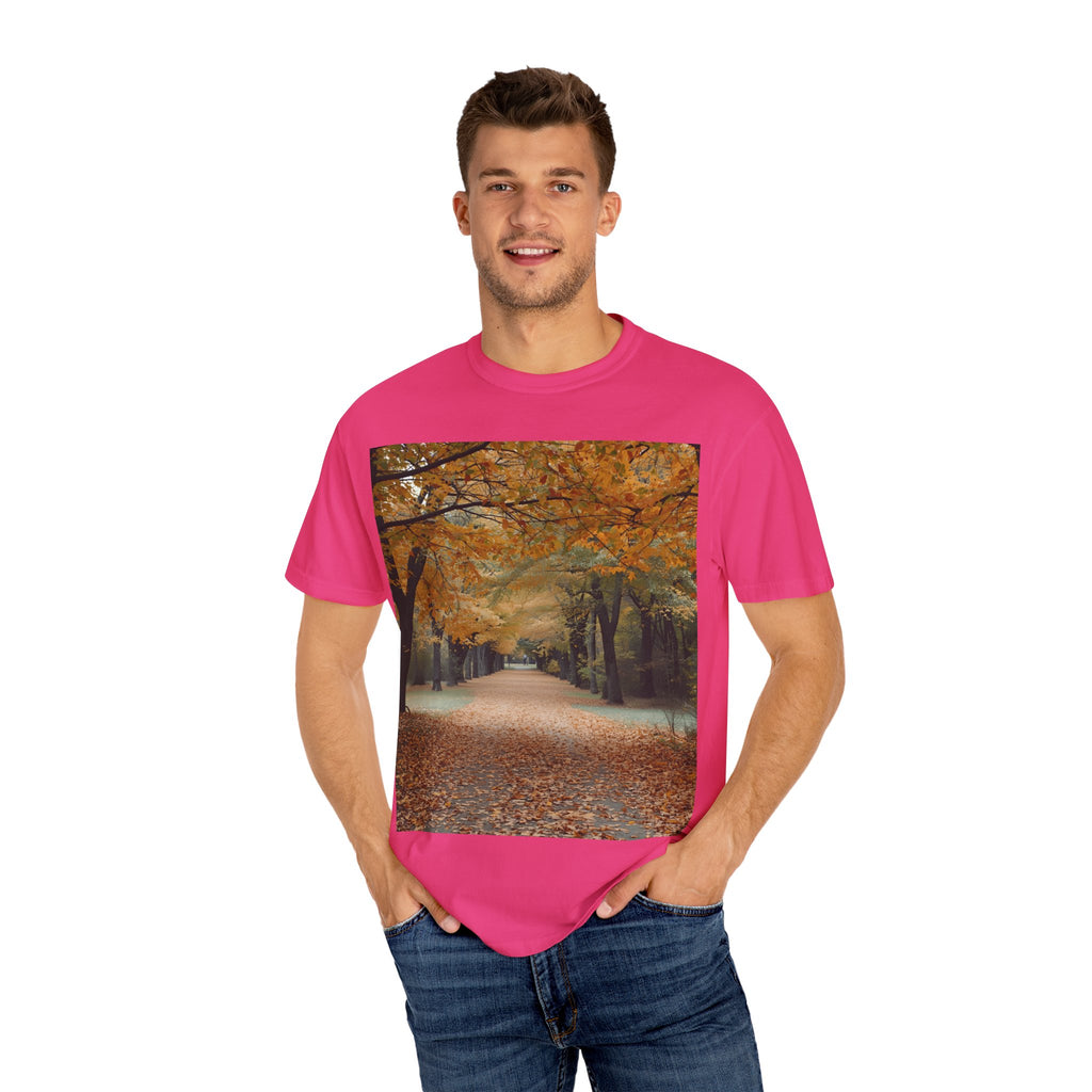 Autumn Pathways Unisex T-Shirt - Cozy Fall Vibes, Nature Lover's Tee, Seasonal Style, Perfect for Thanksgiving, Outdoors Events