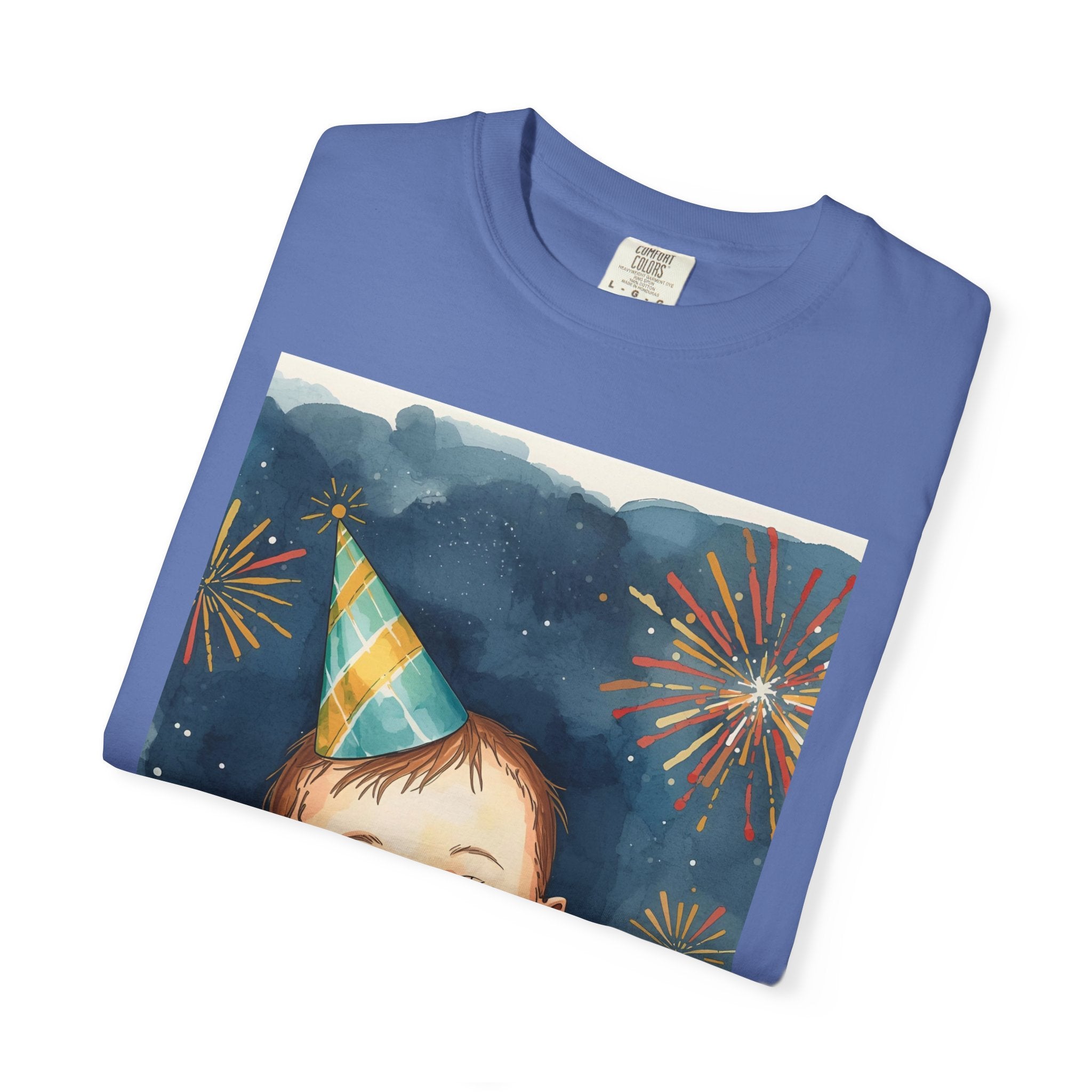 New Year's Baby T-Shirt, Unisex Garment-Dyed Tee, Cute Holiday Shirt, Baby Celebration Apparel, Party Outfit, New Year Gift