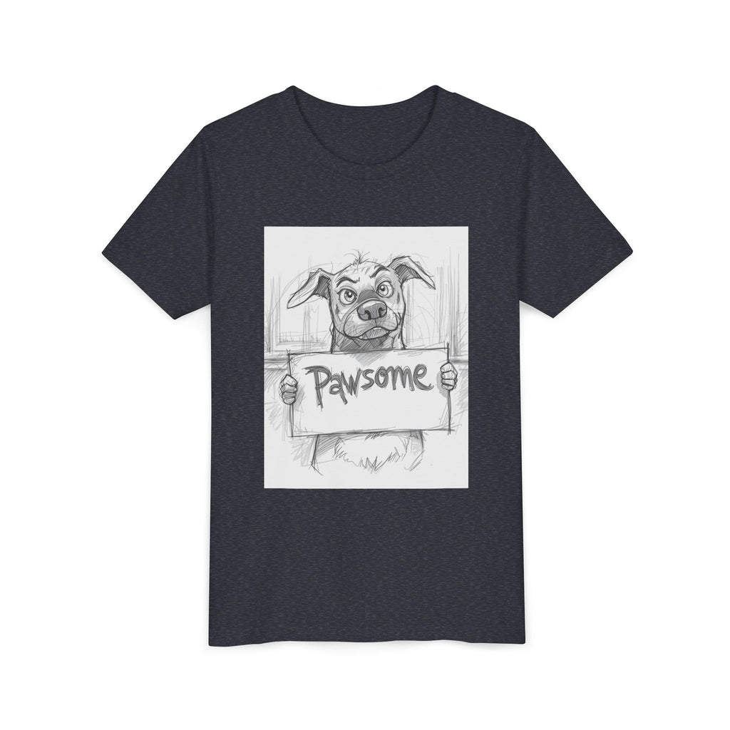 Pawsome Youth Tee - Adorable Dog Design, Gift for Animal Lovers, Birthday, Back to School, Fun Pet Shirt, Kids' Fashion