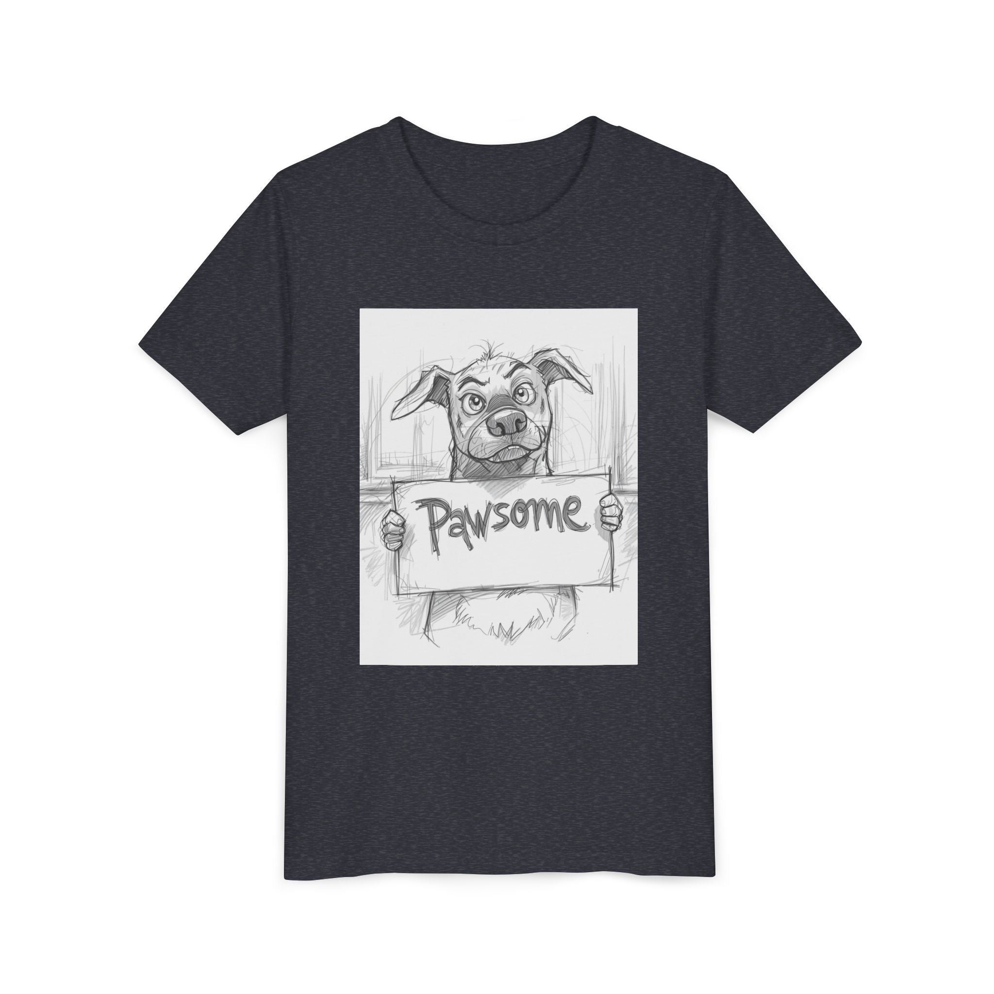 Pawsome Youth Tee - Adorable Dog Design, Gift for Animal Lovers, Birthday, Back to School, Fun Pet Shirt, Kids' Fashion