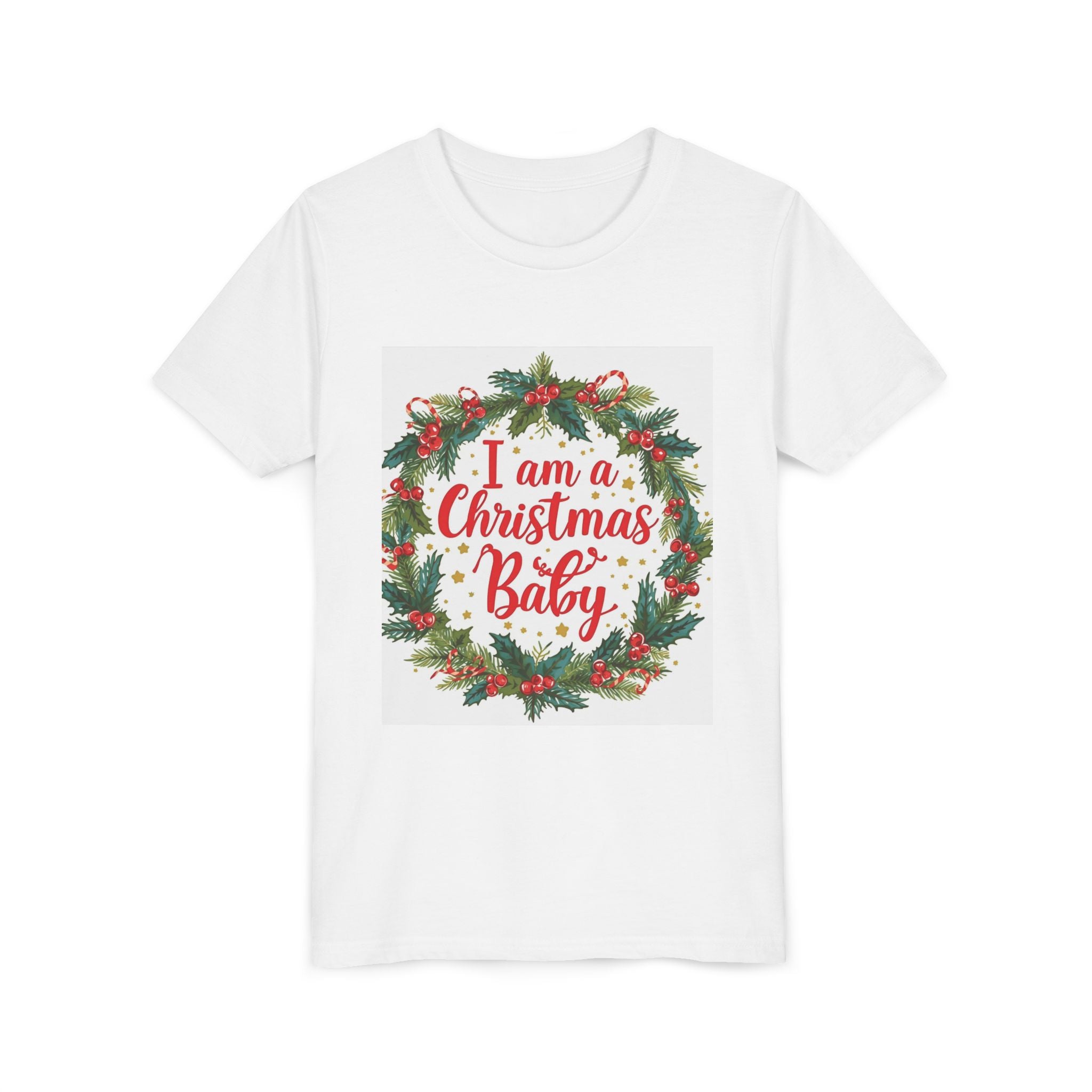 I Am A Christmas Baby Youth Short Sleeve Tee