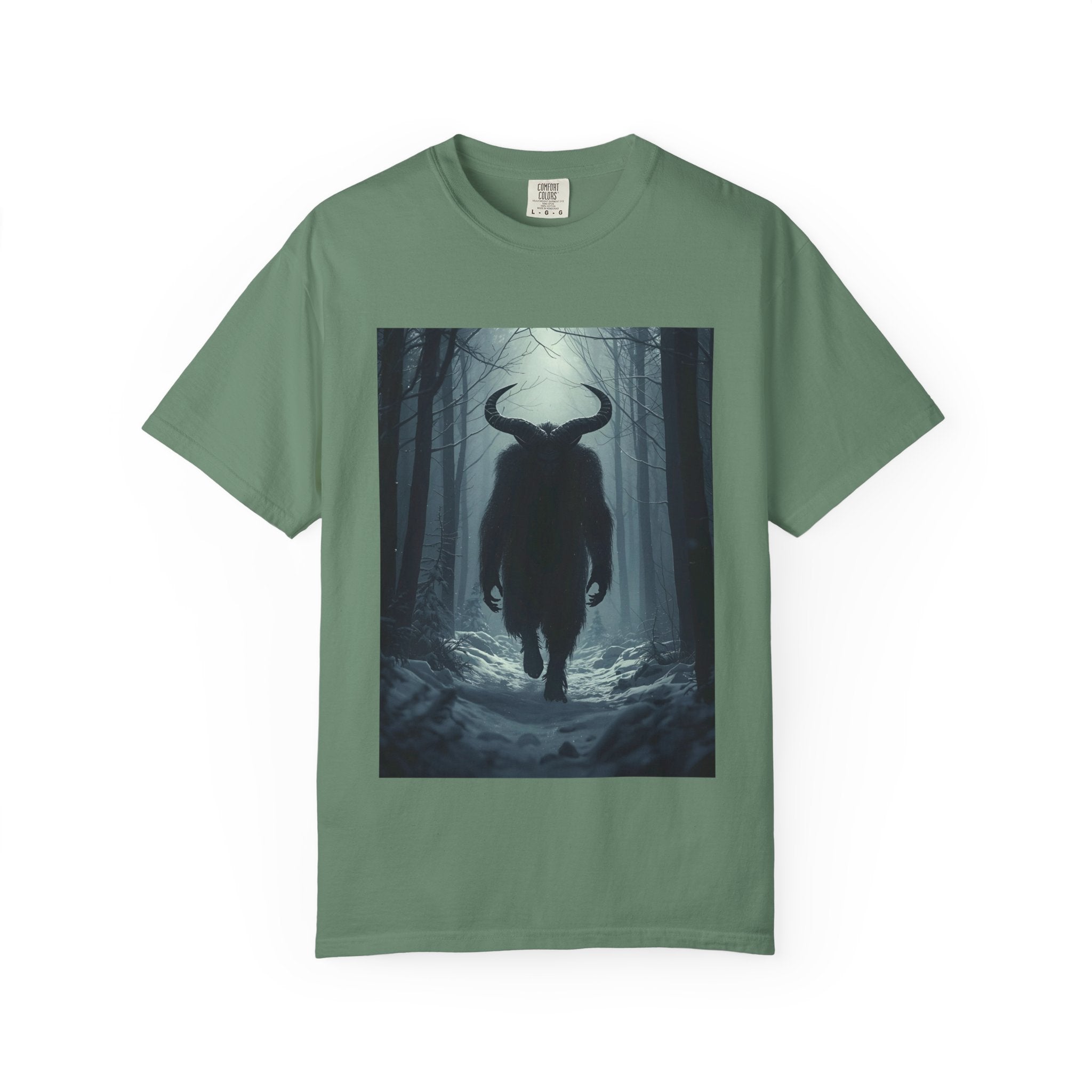 Spooky Forest Creature T-Shirt | Unisex Garment-Dyed Tee | Nature Lover Apparel, Graphic Tee, Gift for Him, Outdoor Adventure Wear