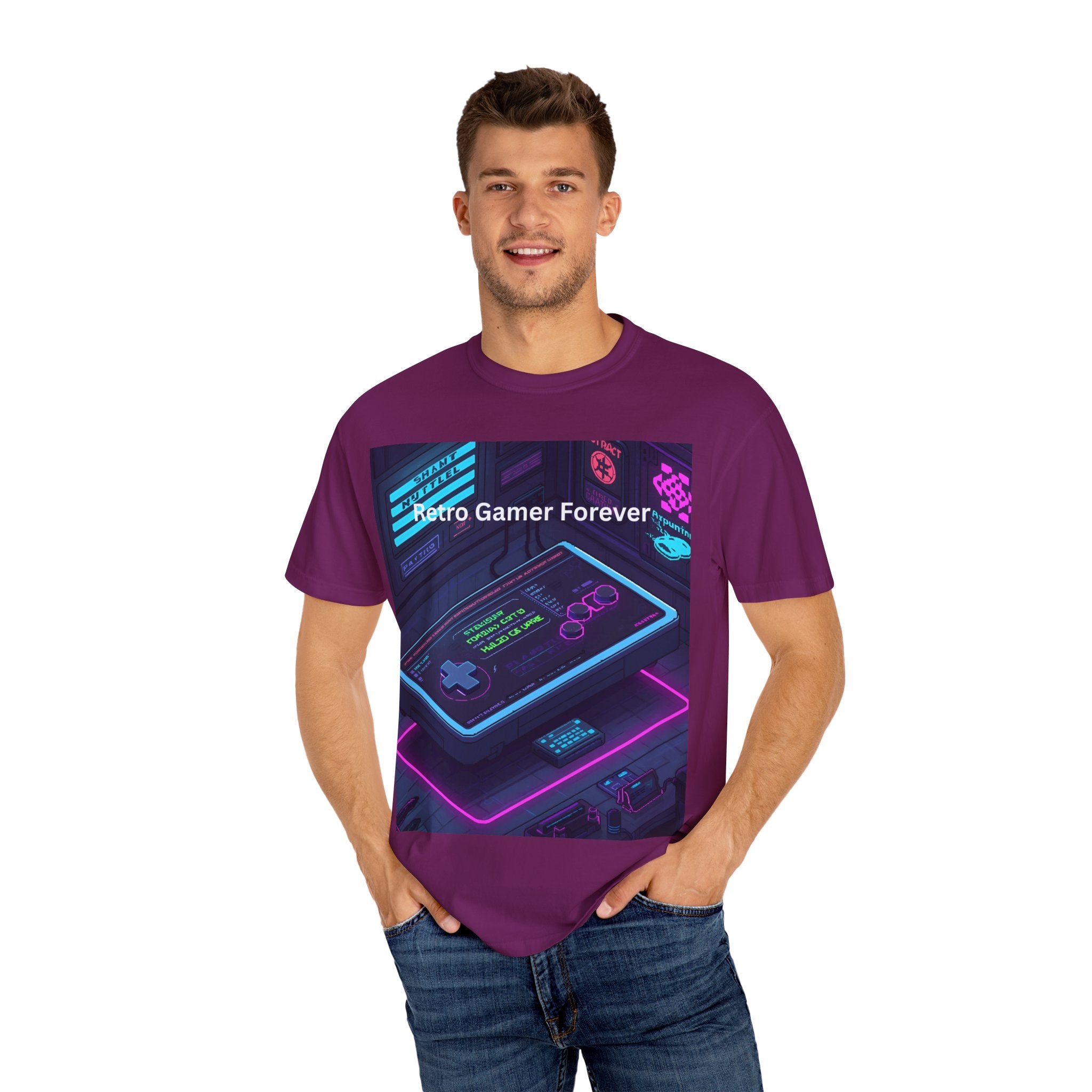 Retro Game Controller Unisex Garment-Dyed T-shirt