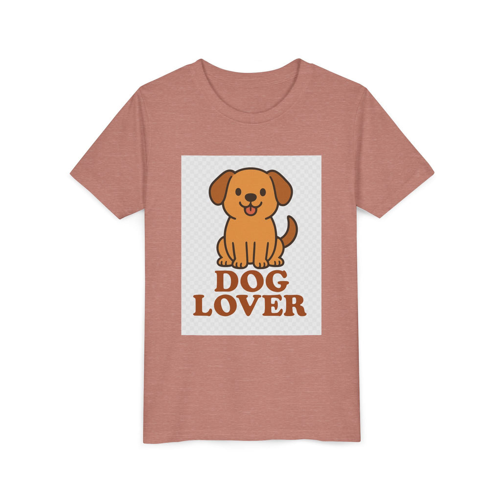 Cute Dog Lover Youth T-Shirt, Pet Lover Gift, Animal Tee, Kids Dog Shirt, Birthday Present for Kids, Fun Youth Apparel